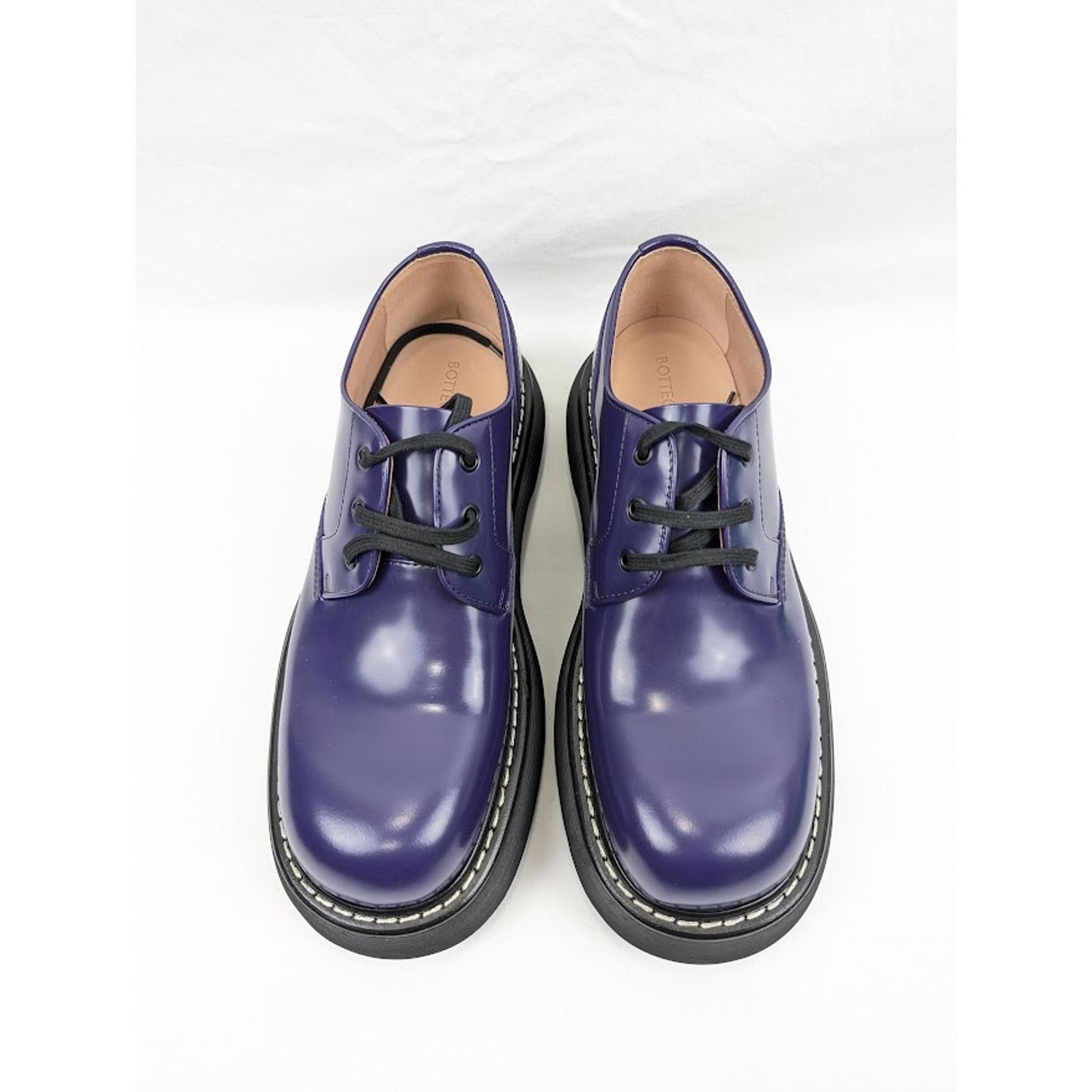 Bottega Veneta o1rshd1 Gloss Vinyl Swell Lace up Boots in Unicorn/Black Size US 8.5 / EU 41-42 - 14 Thumbnail