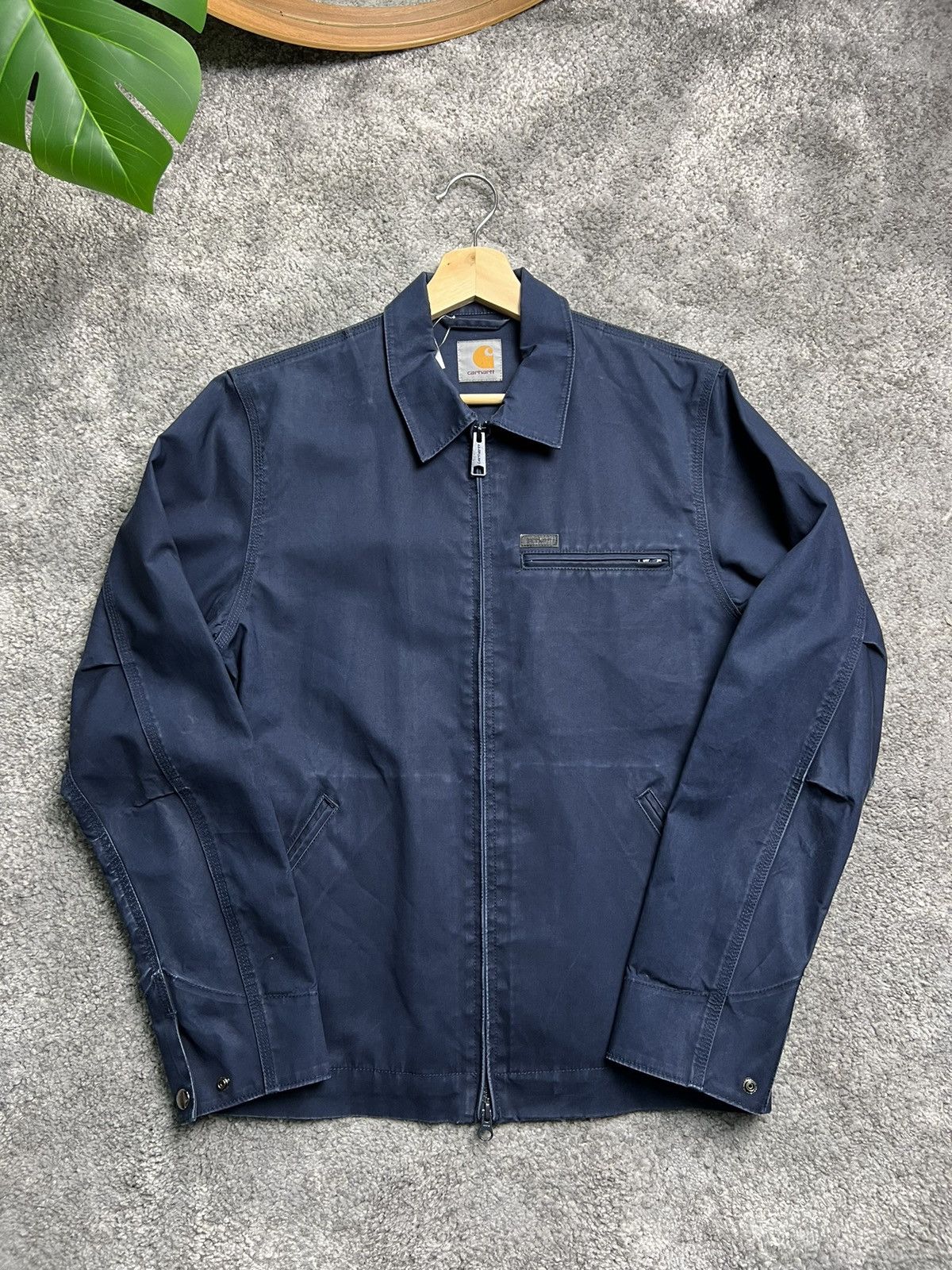 image of Carhartt Detroit Jacket Dark Blue in Navy, Men's (Size Medium)