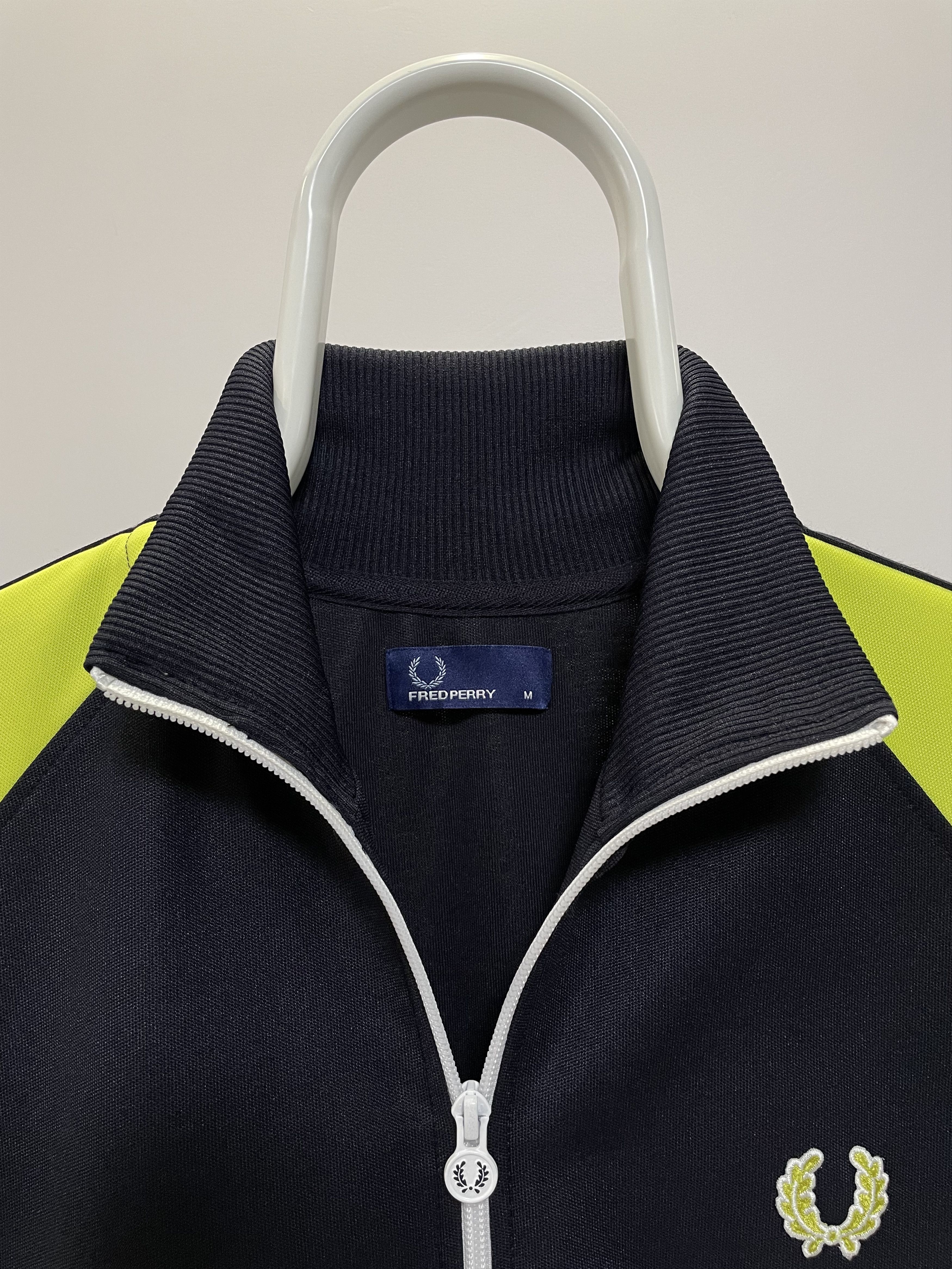 Fred Perry FRED PERRY Track Jacket Top Neon Yellow Black Men's Size M Size US M / EU 48-50 / 2 - 7 Thumbnail
