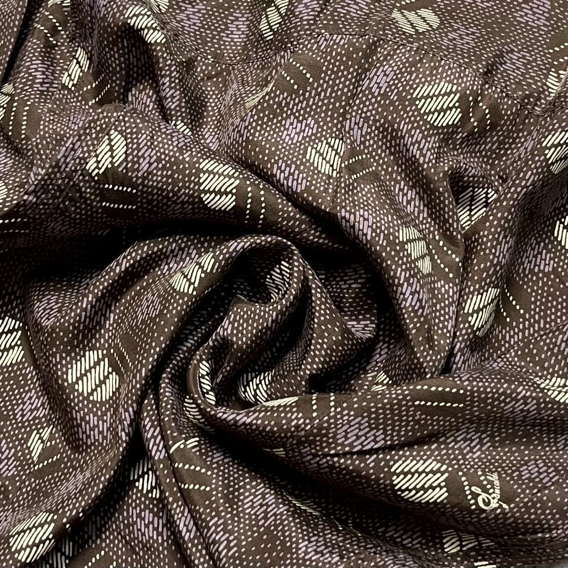 Vintage Vintage Pancaldi Brown Geometric Pattern Shirt Size M Size US M / EU 48-50 / 2 - 9 Thumbnail