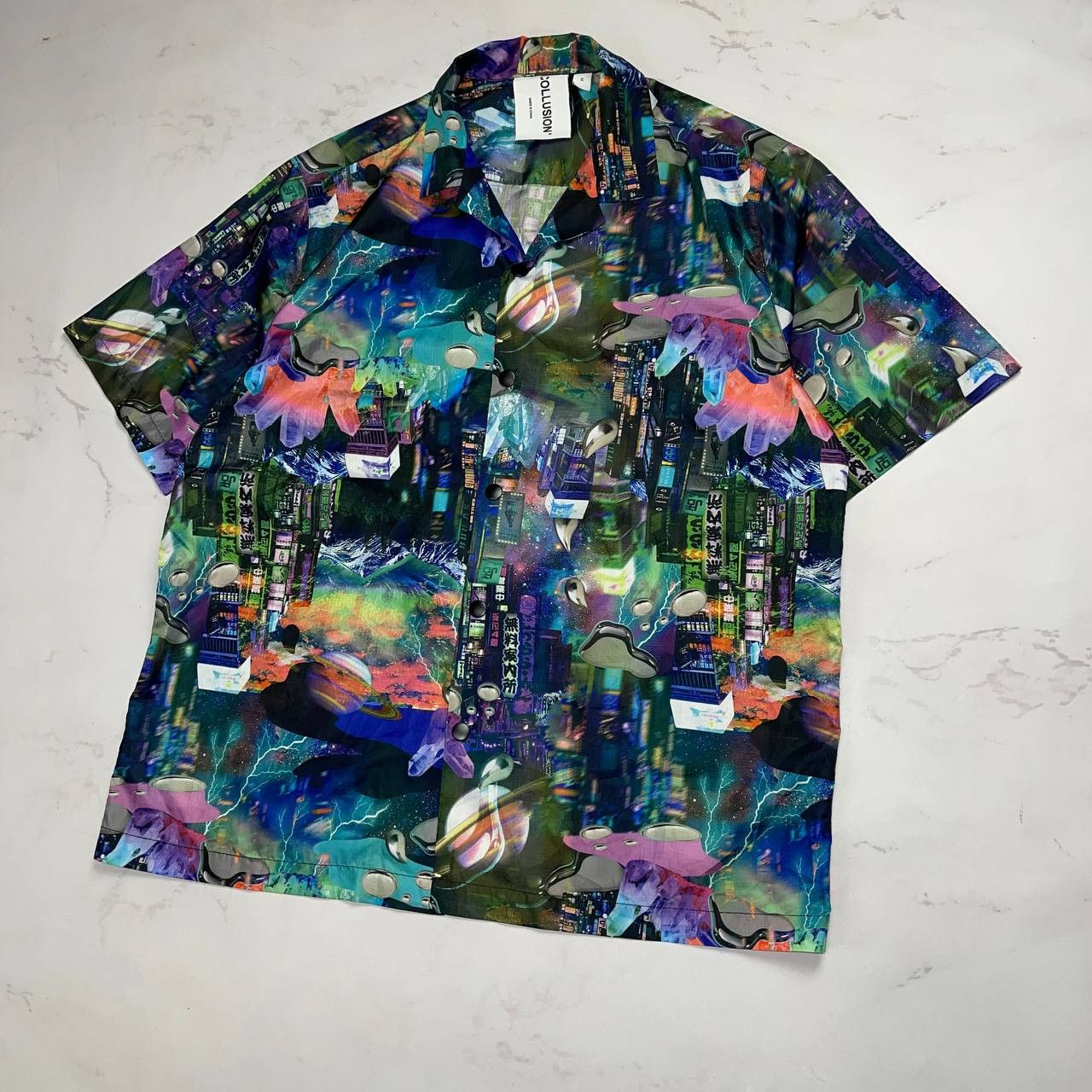 Vintage Avant-Garde x streatwear cropped shirt size m cosmos Size US M / EU 48-50 / 2 - 3 Thumbnail