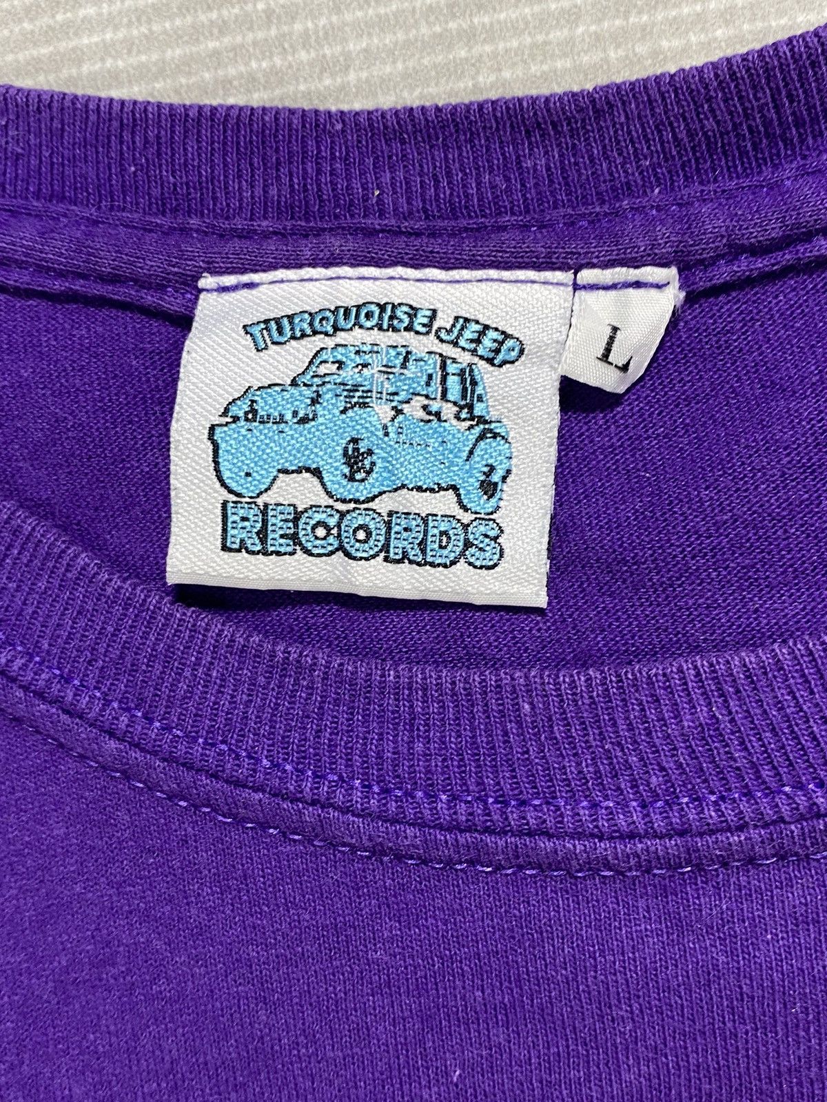 Band Tees × Rap Tees × Vintage Vintage Turquoise jeep records dance t shirt Size US L / EU 52-54 / 3 - 7 Thumbnail