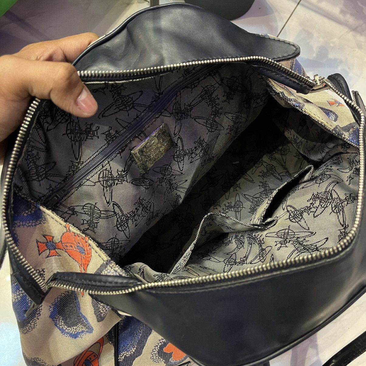 Vivienne Westwood Vivienne Westwood Heart & Orb Print Bowler Bag Size ONE SIZE - 11 Thumbnail