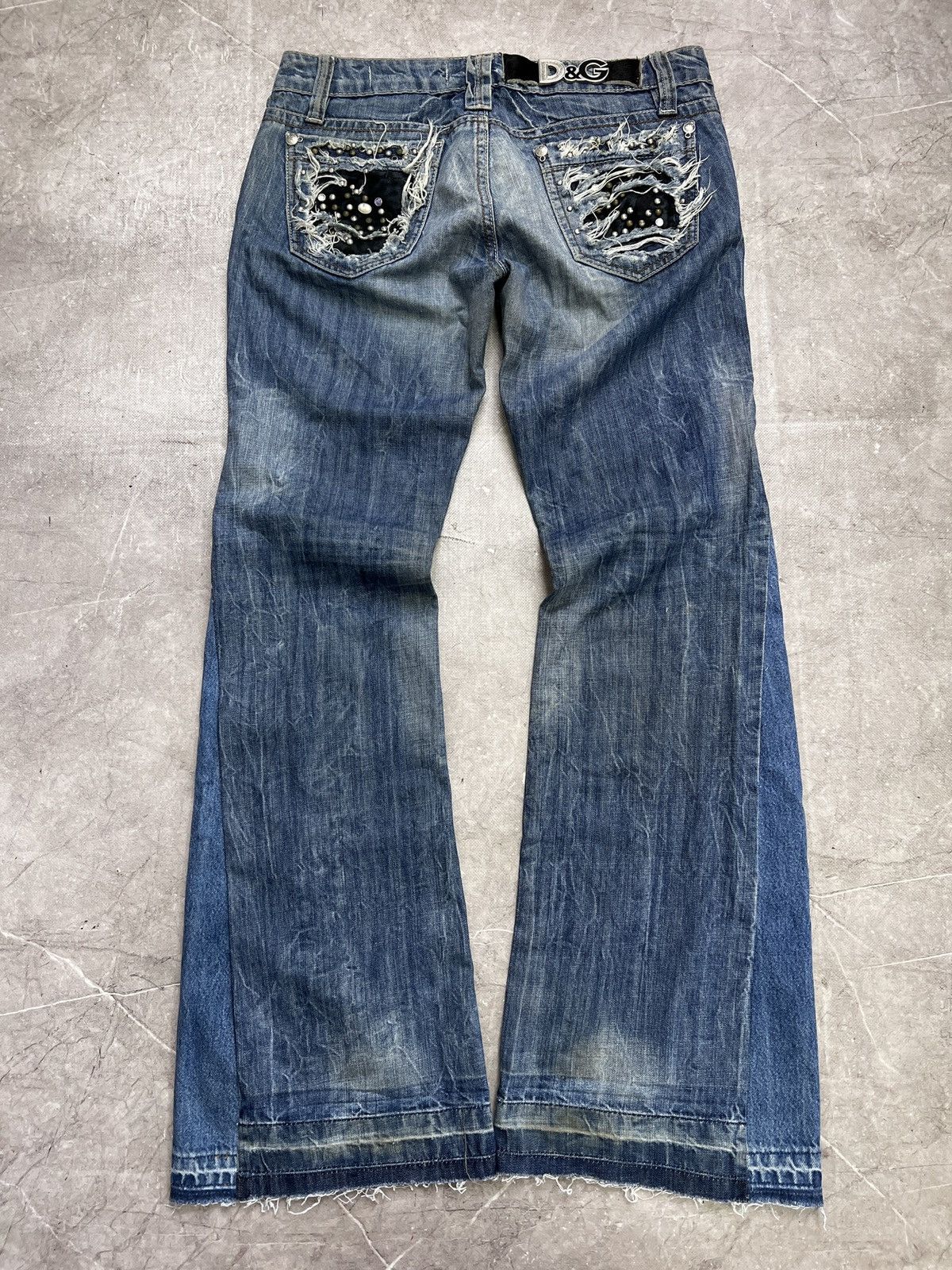 Dolce & Gabbana Dolce Gabbana flared distressed jeans y2k hype tornado mart Size US 33 - 9 Thumbnail
