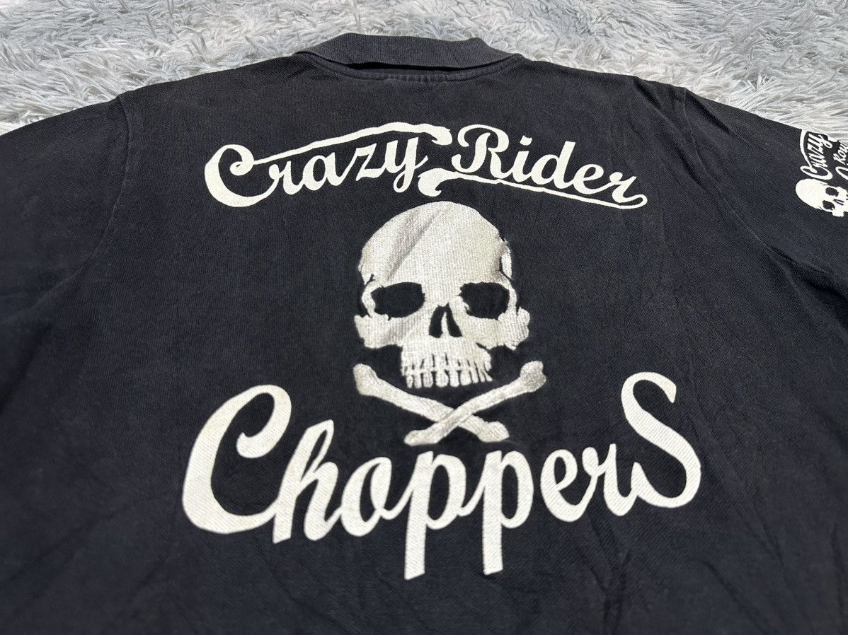 Japanese Brand 🔥Sick Y2K Infinity Cross Skull Embroidered Polo Shirt Biker Size US L / EU 52-54 / 3 - 2 Thumbnail
