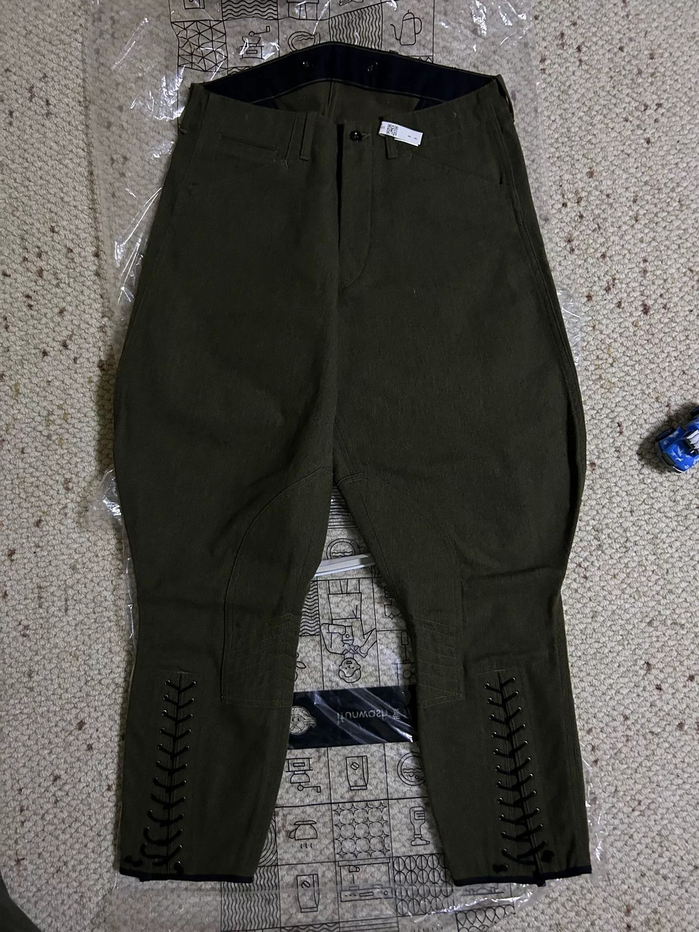BLACK SIGN olive green wool riding pants Size US 32 / EU 48 - 1 Thumbnail