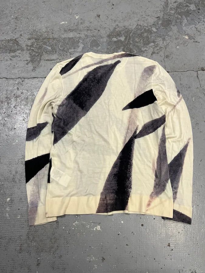 Emporio Armani AW2023 Emporio Armani Ink Leaves White & Grey Sweater Size US M / EU 48-50 / 2 - 4 Thumbnail