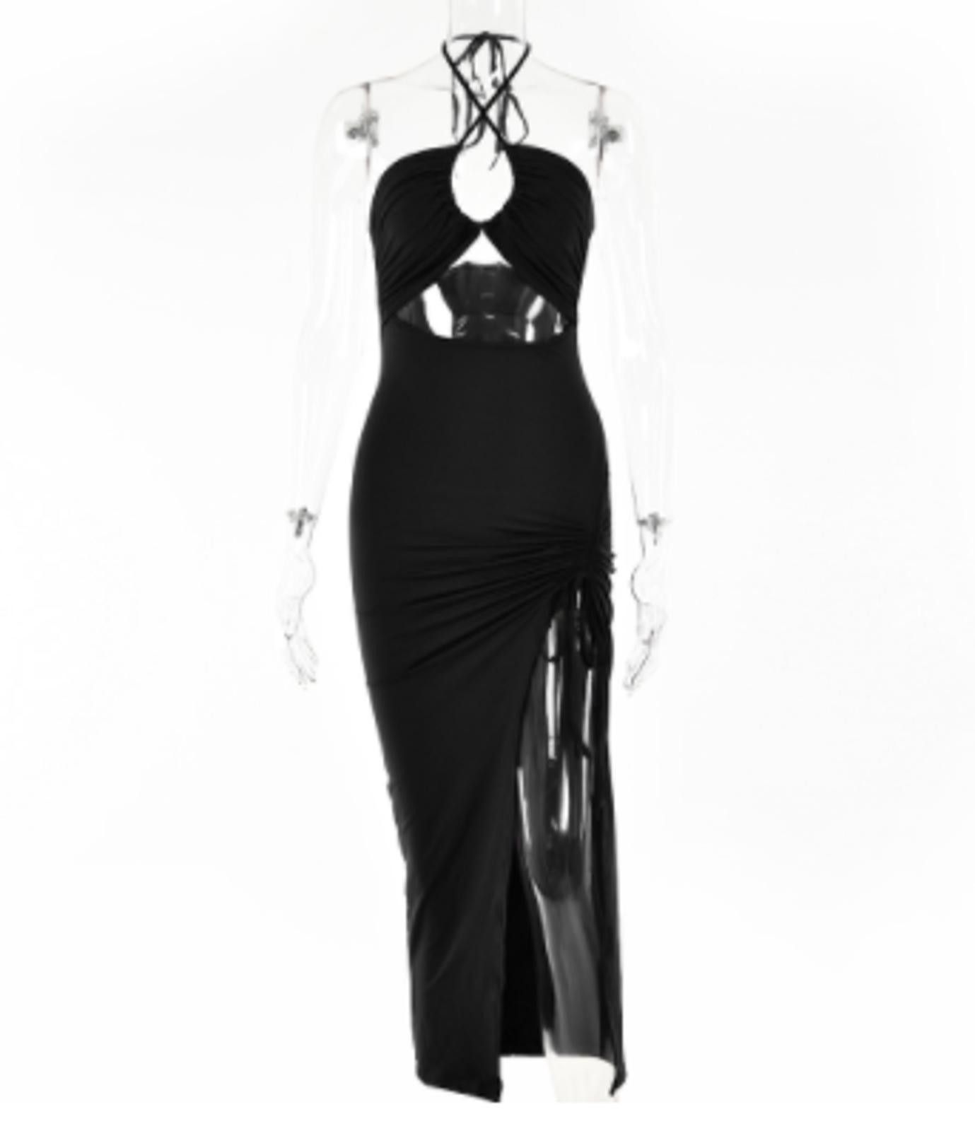 The Unbranded Brand Sexy Lace-up Split Dress Summer Y2K Party Long Dresses Size ONE SIZE - 8 Thumbnail