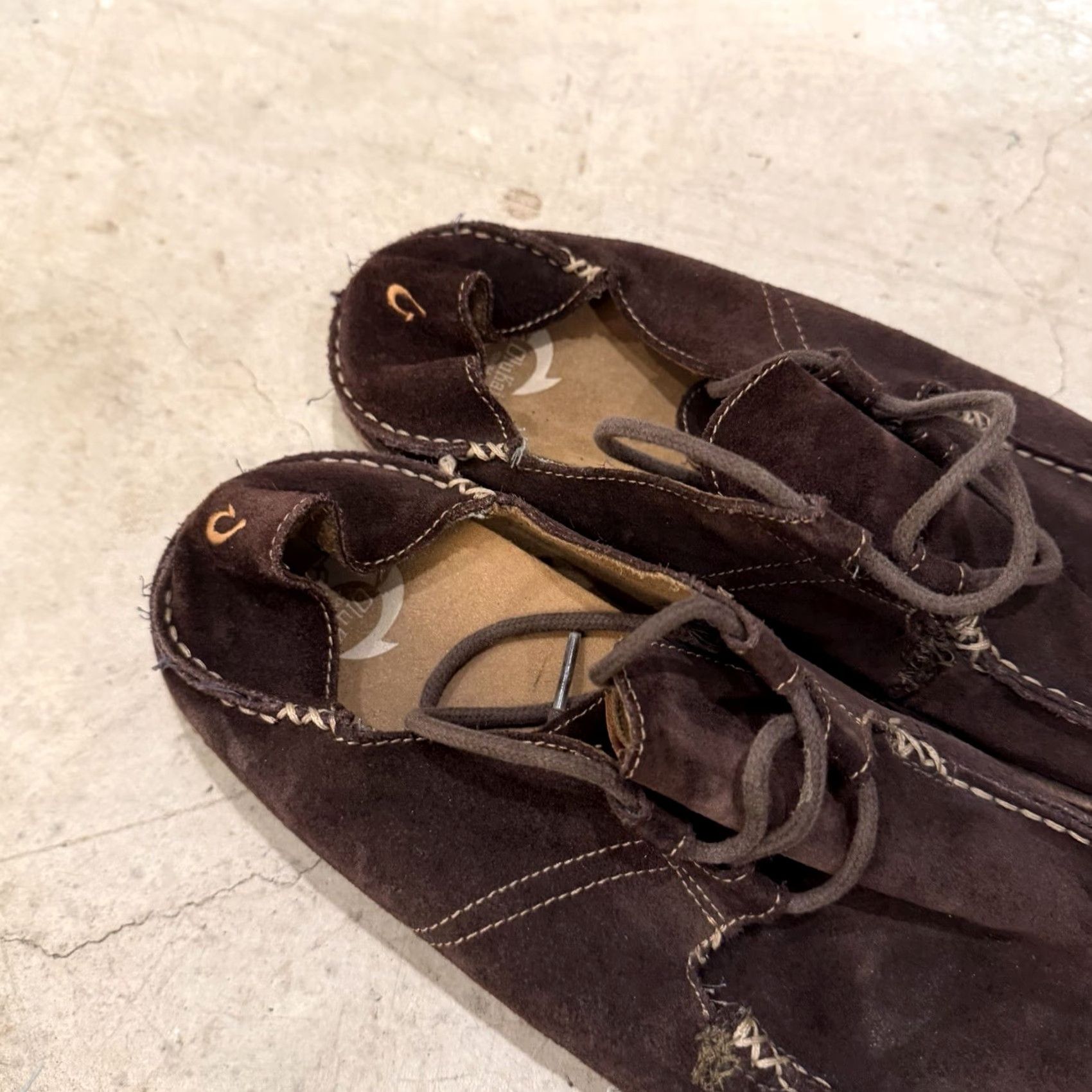 Olukai OluKai Ohana Lace Up Oxfords Mens 12 Brown Leather Slip On Comfort Sneakers Sneakers Mens 12 Brown Leather Slip On Comfort Shoes Size US 12 / EU 45 - 2 Thumbnail