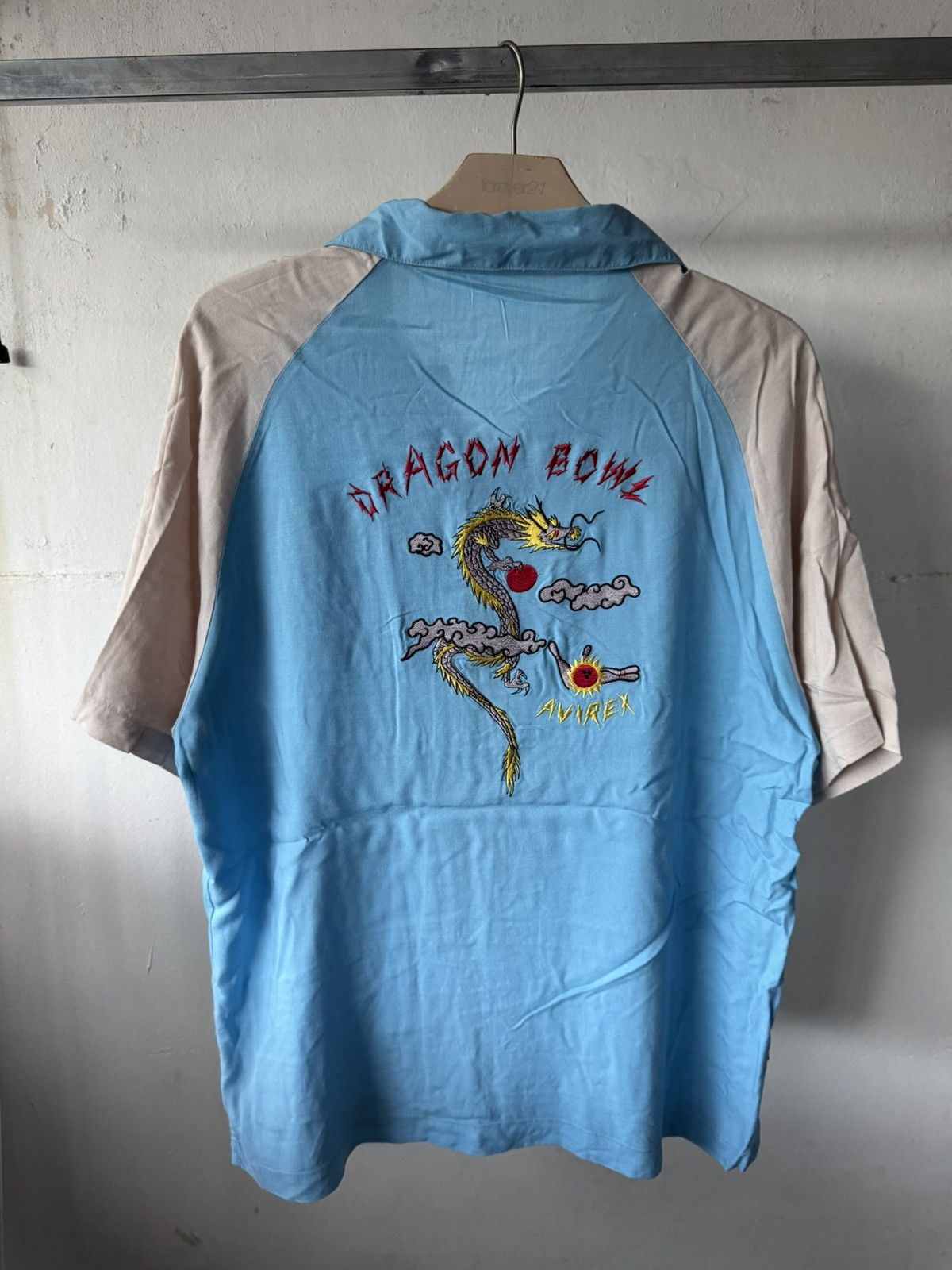 Avirex 90s Avirex Dragon Bowl Embroidery Logo Open collar Button up Size US M / EU 48-50 / 2 - 1 Thumbnail