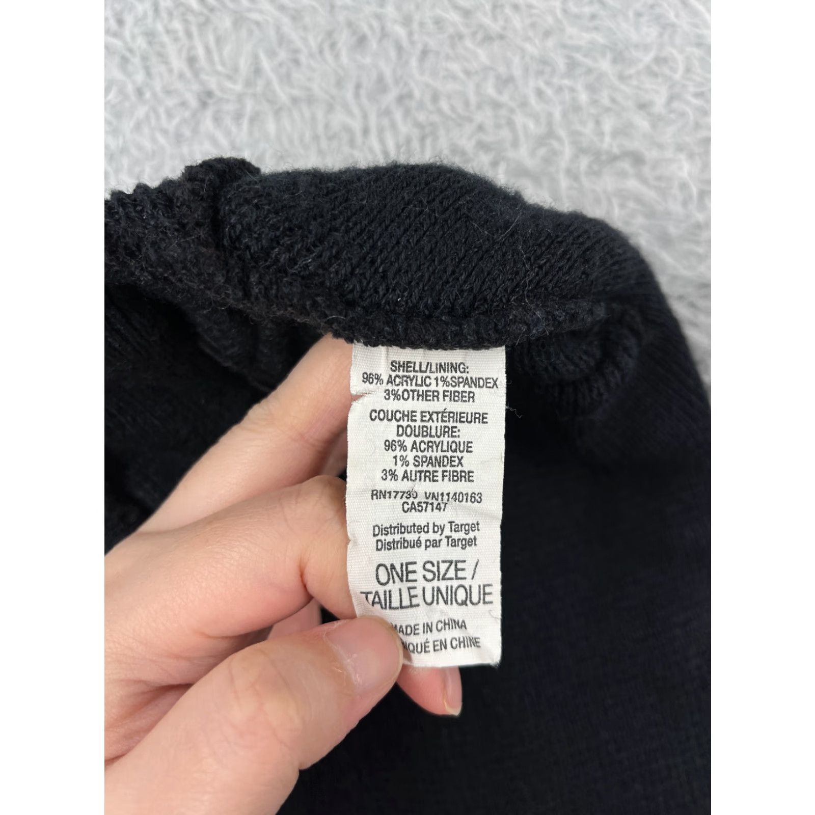 Vintage Target Beanie Hat Adults One Size Black Knit Acrylic Spandex Lightweight Adjustable Ski Size ONE SIZE - 6 Thumbnail
