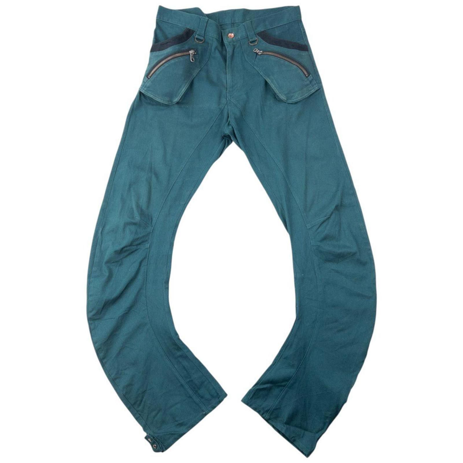 Other Vintage 2000s PPFM Curved Stacked Leg Cargo Trousers W31 Size US 32 / EU 48 - 1 Thumbnail