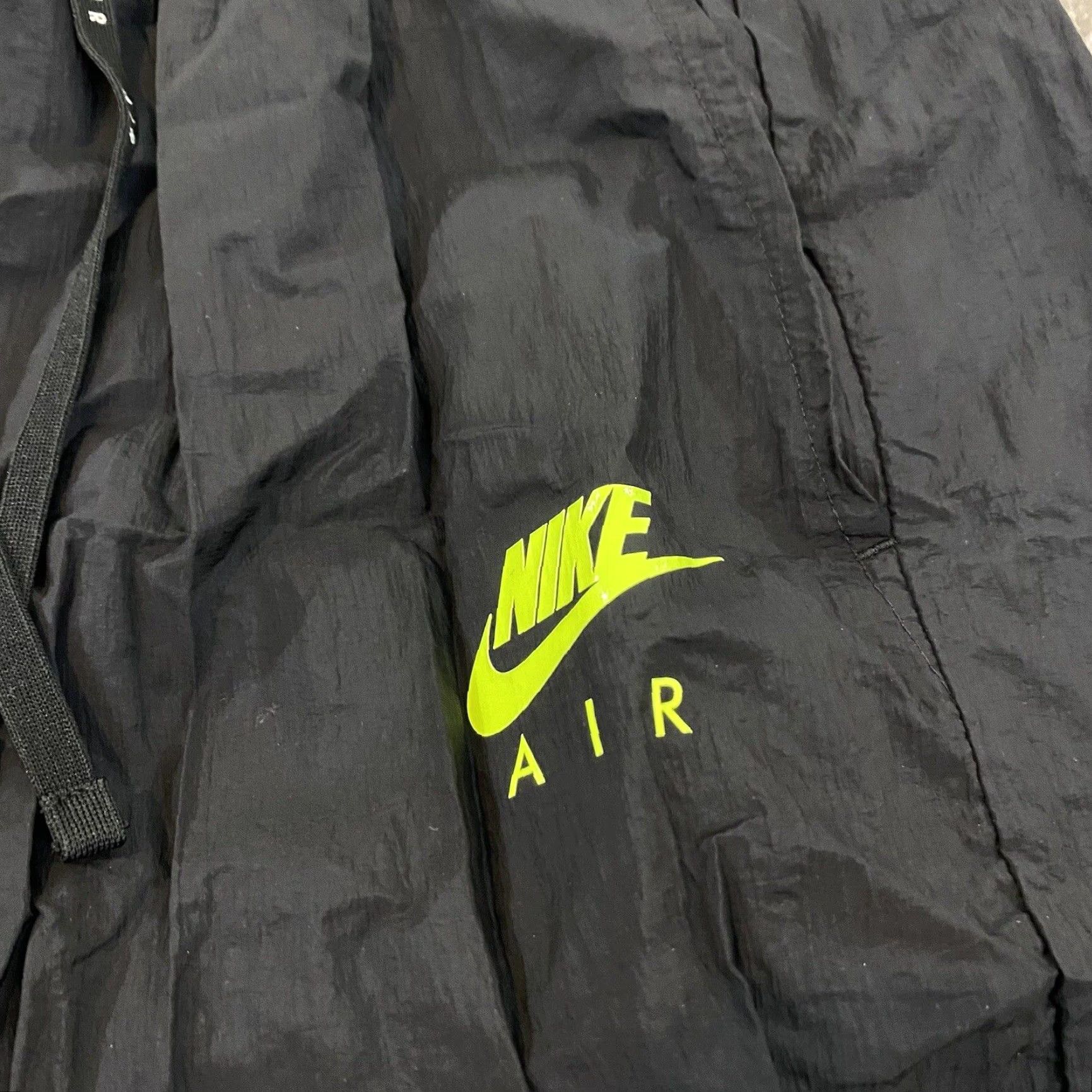 Nike VINTAGE Nike Women's Jogger Pants Activewear Size M Black/Volt 2-in-1 Woven Nylon Running Size 32" / US 10 / IT 46 - 2 Thumbnail