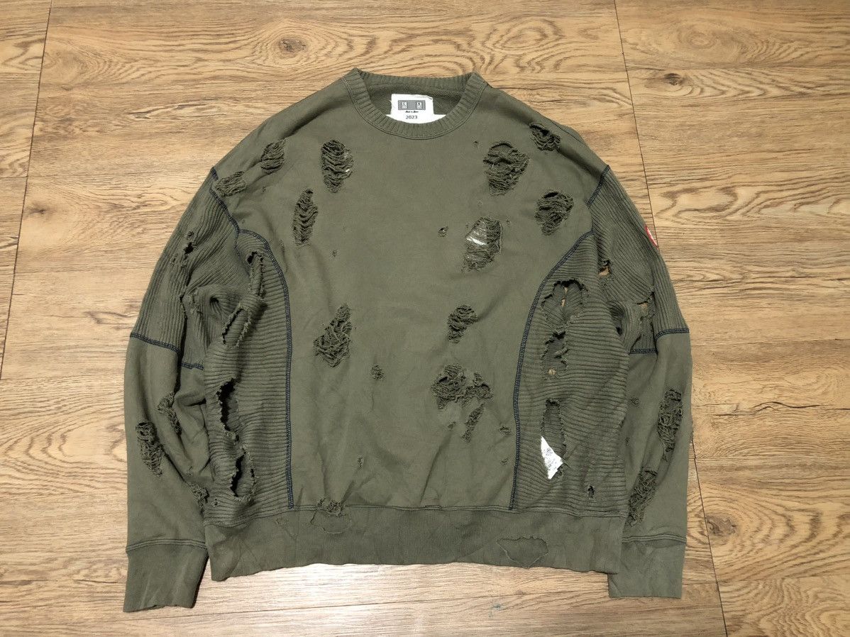 Cav Empt Cav Empt plague ribbed crewneck sweatshirt olive green Size US L / EU 52-54 / 3 - 1 Thumbnail