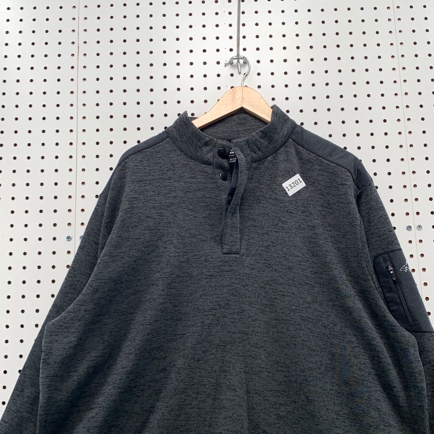 Logo 7 GREG NORMAN Sweater Pullover 2XL Gray Black Shark Logo Golf 1/4 Snap Mens Size US XXL / EU 58 / 5 - 6 Thumbnail