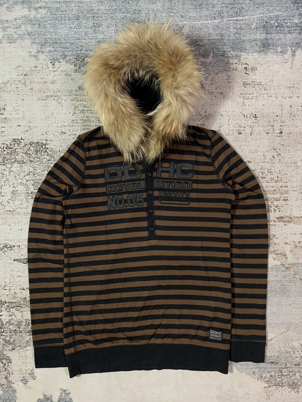 If Six Was Nine Fur Hoodie Striped Ifsixwasnine Lgb Size US S / EU 44-46 / 1 - 1 Thumbnail