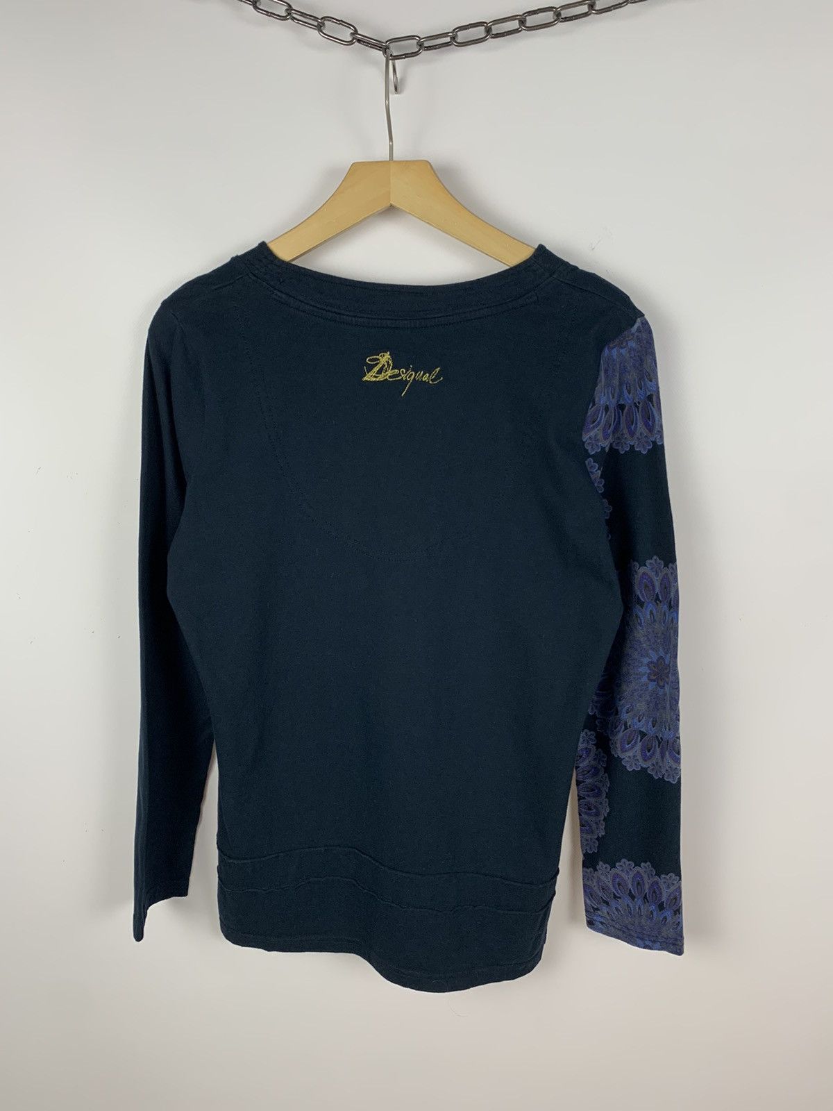 Desigual Vintage Y2K Desigual Floral Pattern Long Sleeve T-Shirt Blue Size XL / US 12-14 / IT 48-50 - 8 Thumbnail