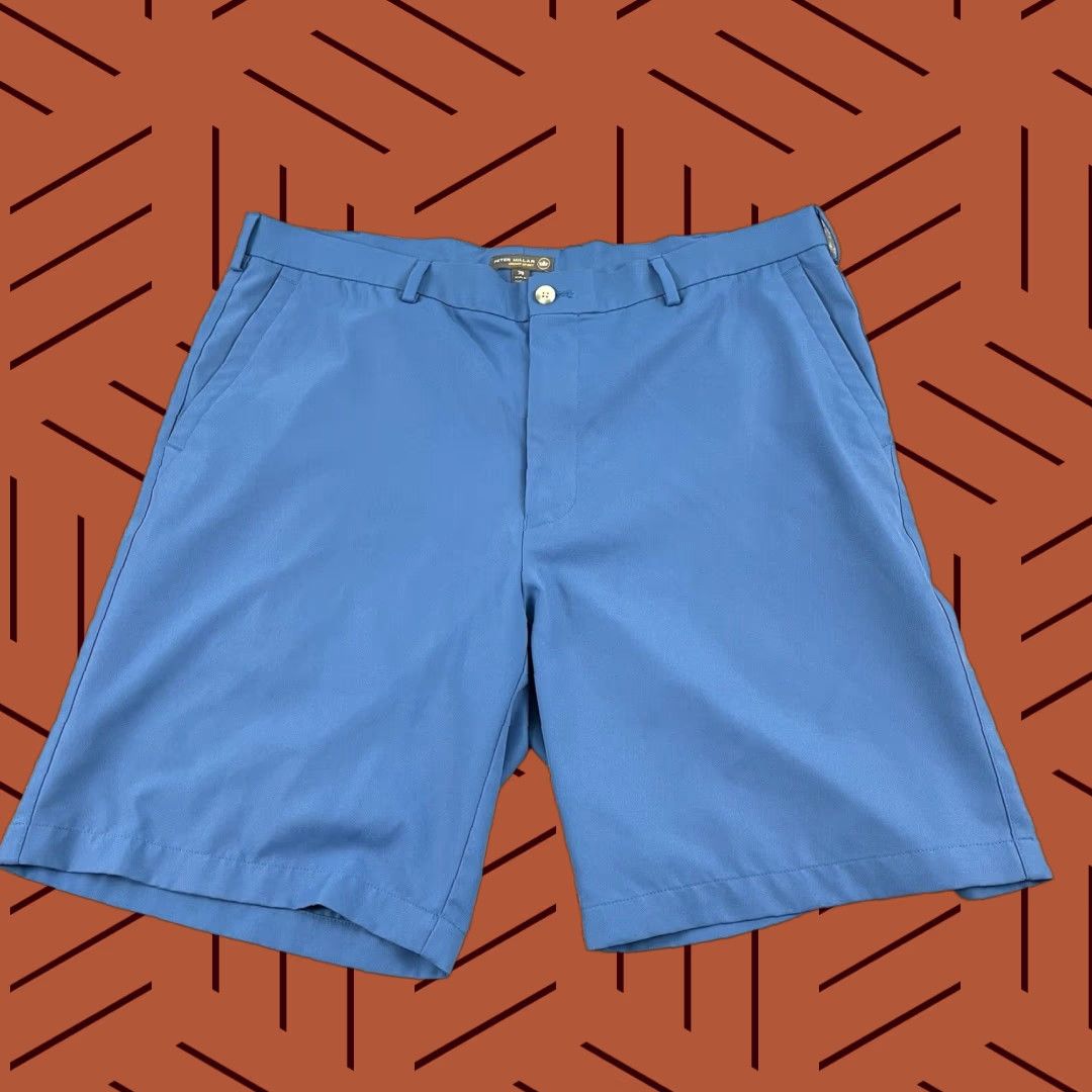 Peter Millar PETER MILLAR Shorts Mens 38 x 9" Blue Crown Sport Performance Golf Preppy Casual Size US 38 / EU 54 - 1 Thumbnail