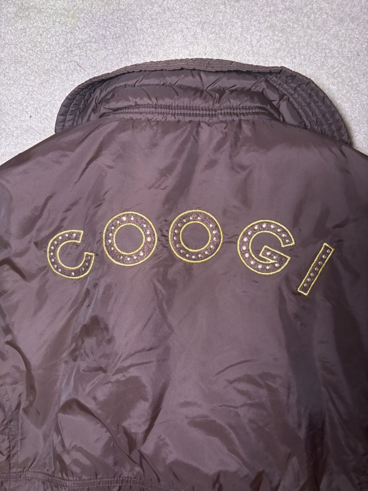 Coogi COOGI Brand 4x Logo Puffer Coat Brown Gold Full Zip Size S / US 4 / IT 40 - 5 Thumbnail