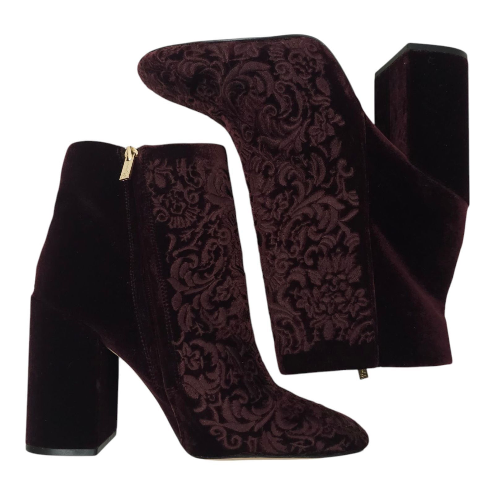 Jessica Simpson Jessica Simpson Wovella Velvet Embroidered Ankle Boots Women Size US 9 / IT 39 - 10 Thumbnail