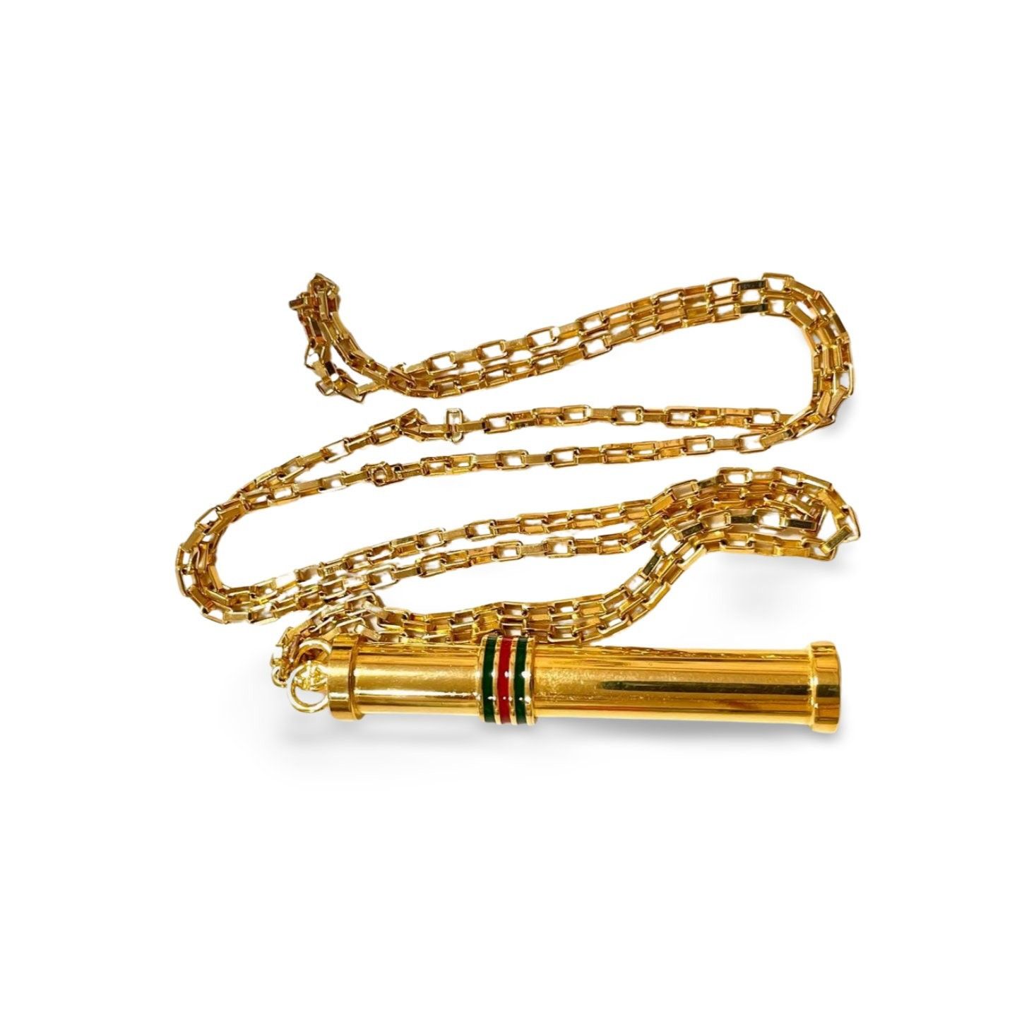 Gucci Vintage Gucci golden stick perfume bottle necklace. Webbing Size ONE SIZE - 4 Thumbnail