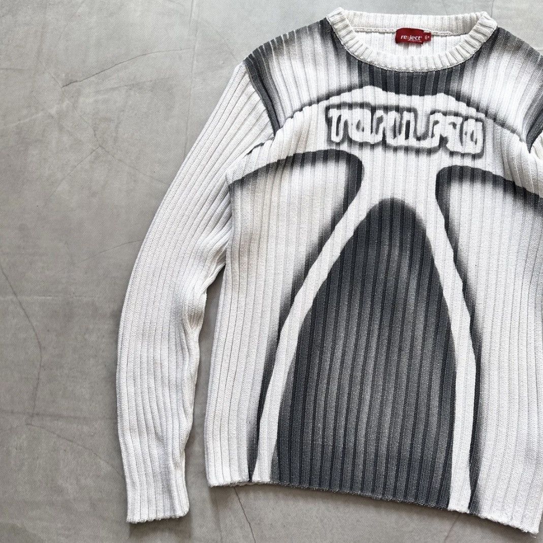 Hysteric Glamour × Undercover 00s Japan Tribal Torso Knit Ribbed Sweater Margiela Vibe Size US M / EU 48-50 / 2 - 5 Thumbnail