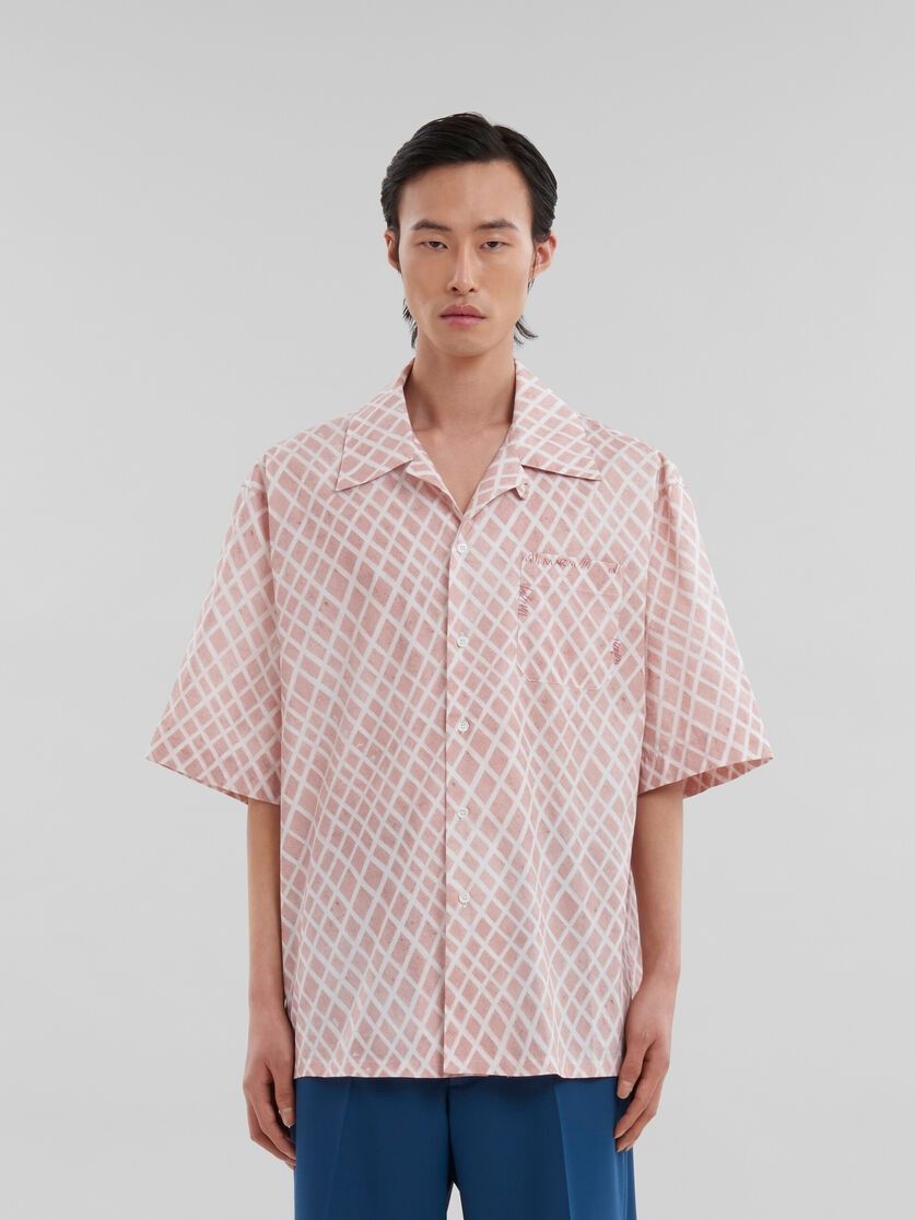 Marni o1w1db11125 Poplin Bowling Shirt in Pink Size US XL / EU 56 / 4 - 2 Thumbnail