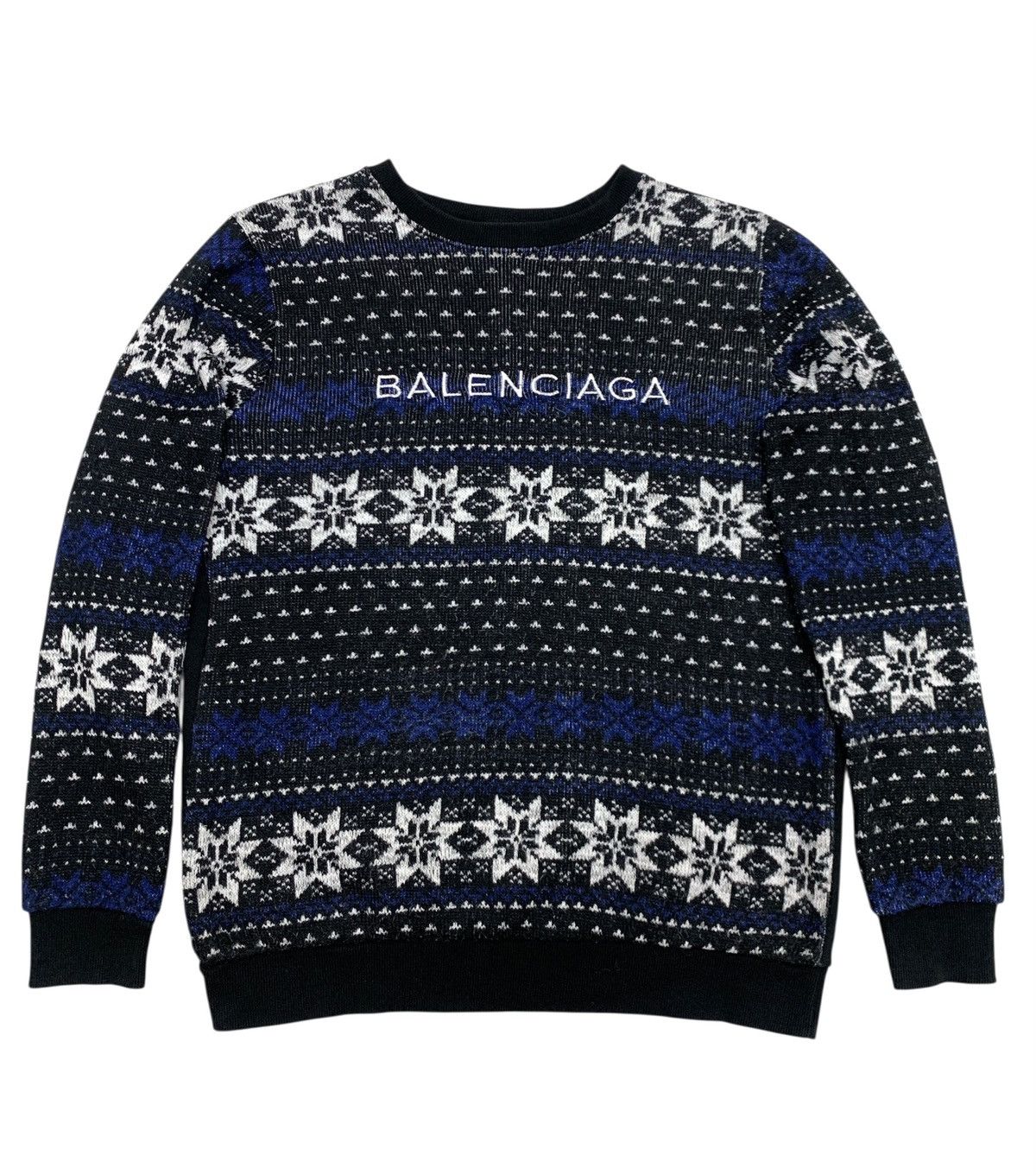 Balenciaga 💥90s Balenciaga Spellout Logo Knit Sweaters Size US L / EU 52-54 / 3 - 1 Thumbnail
