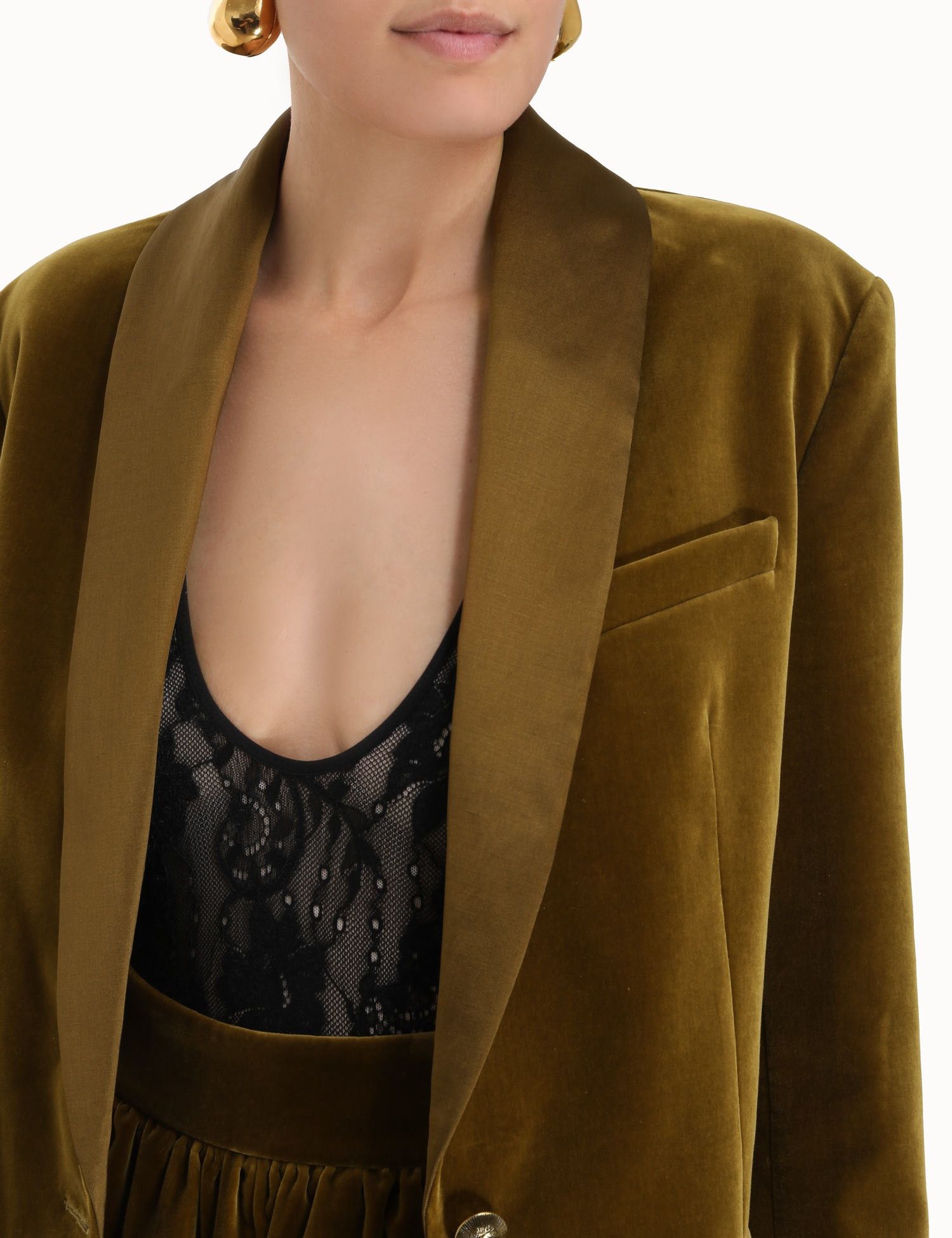 Zimmermann oc11z0225 Lyrical Velvet Dinner Jacket in Yellow Size S / US 4 / IT 40 - 7 Thumbnail