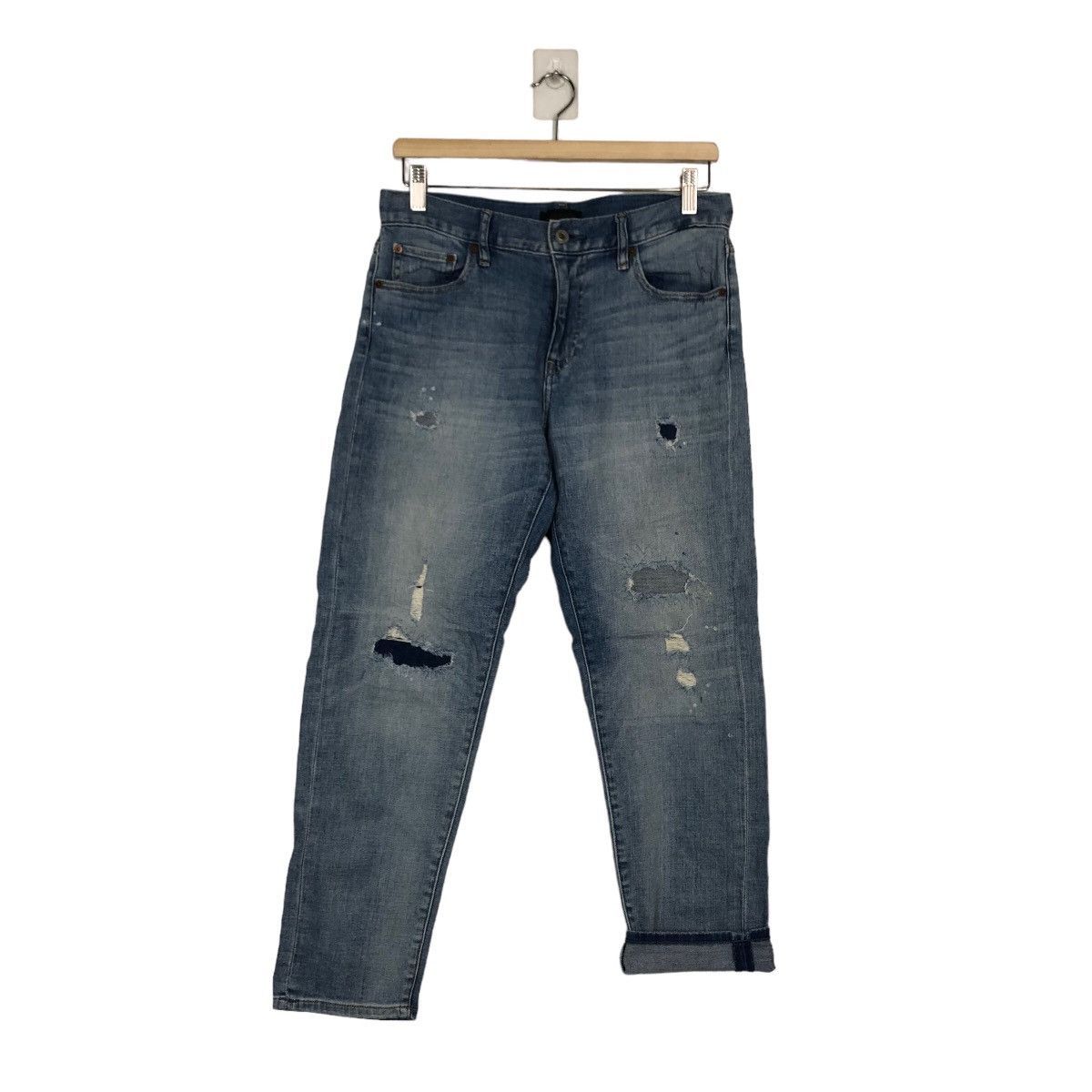 Japanese Brand 🔥RARE STRAIGHT CUT DISTRESSED DENIM JEANS UNIQLO JAPAN Size US 30 / EU 46 - 10 Thumbnail
