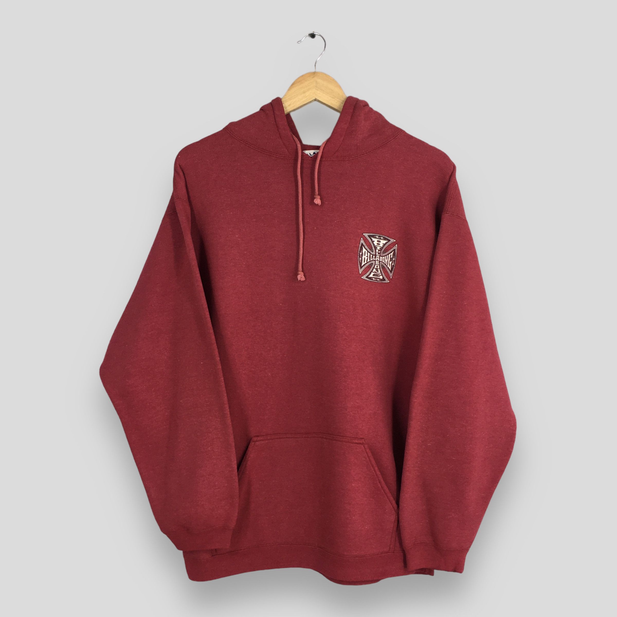 image of Vintage 1984 Billabong Cross Logo Sweatshirt Medium in Red, Men's