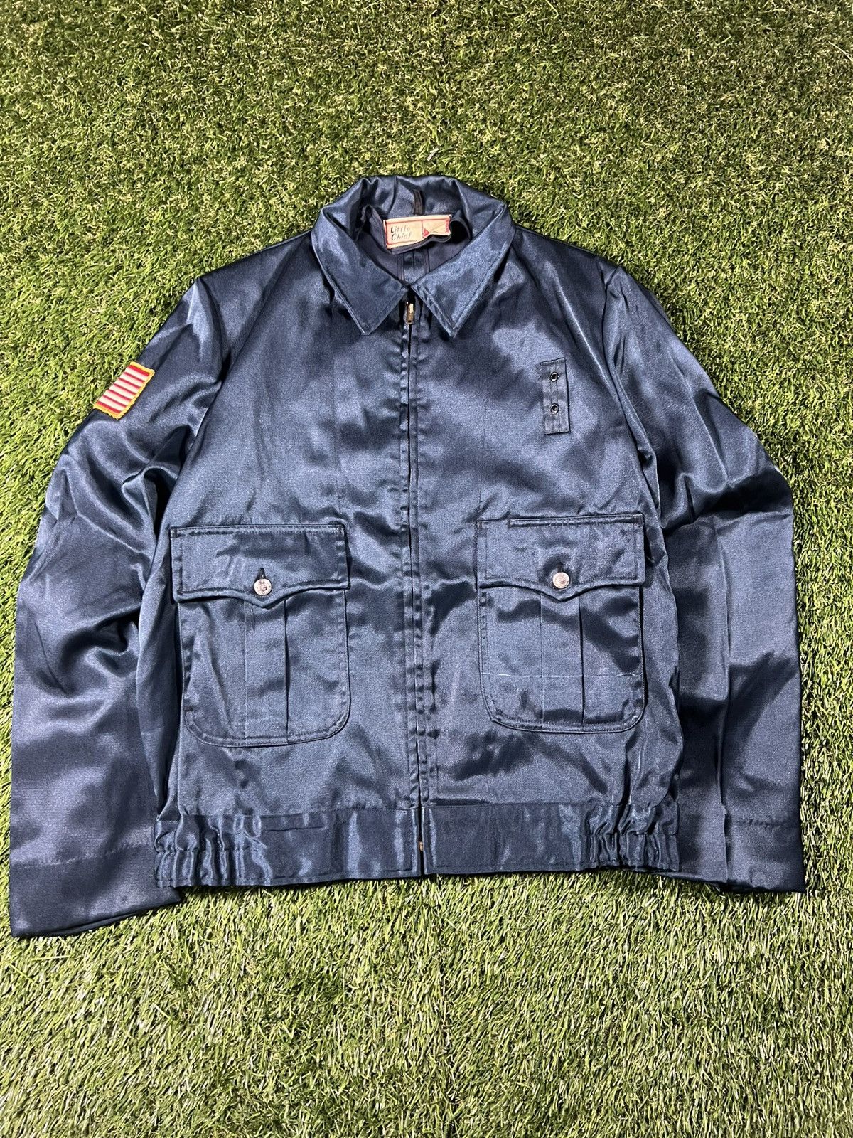 Vintage Vintage 80s Fall Navy Military USA Bomber Detroit Jacket Size US M / EU 48-50 / 2 - 1 Thumbnail