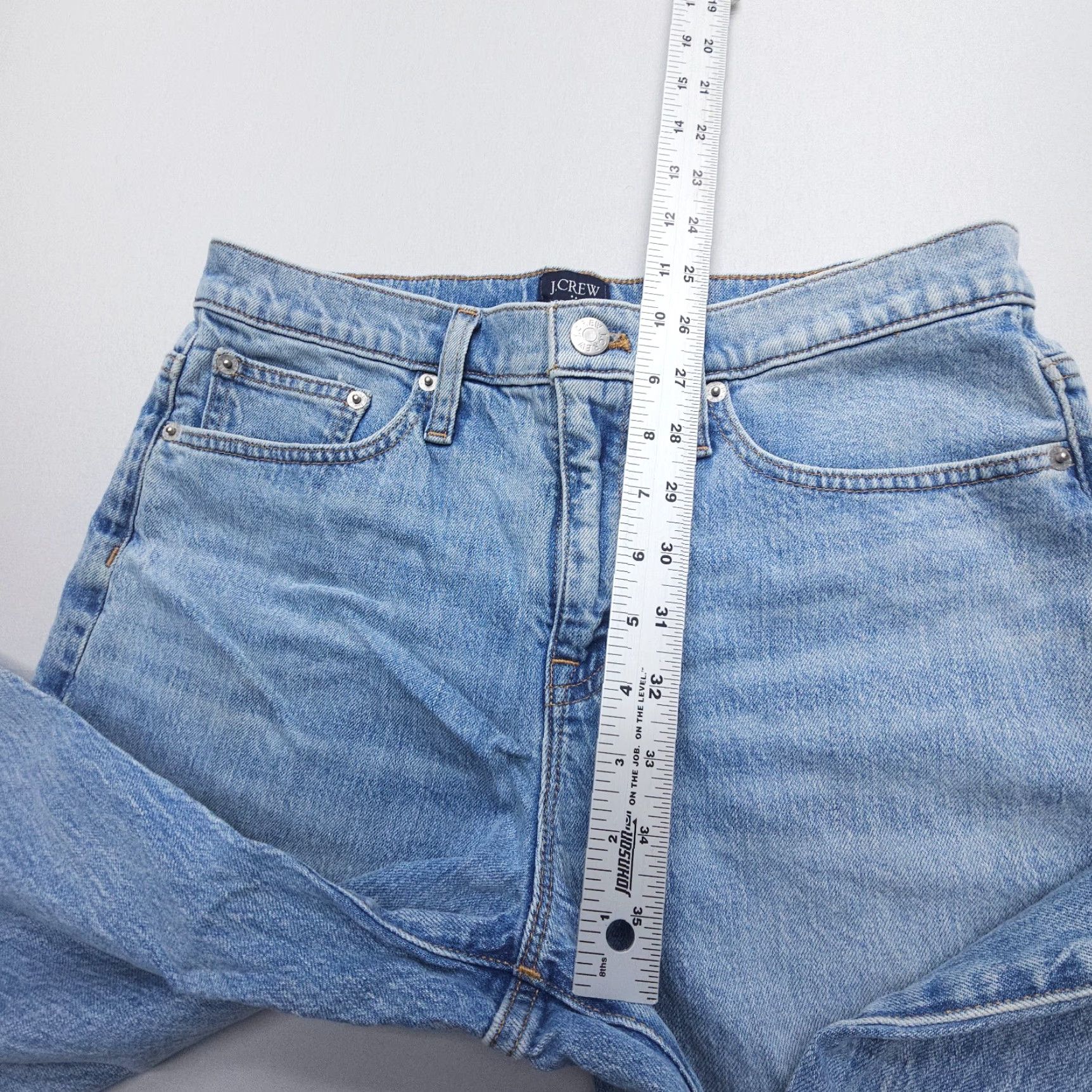 J.Crew VINTAGE J. Crew Relaxed Boyfriend Jeans Size 26 Blue Denim Light Distressed City Womens Jeans 1990s 2000s Size 26" / US 2 / IT 38 - 6 Thumbnail