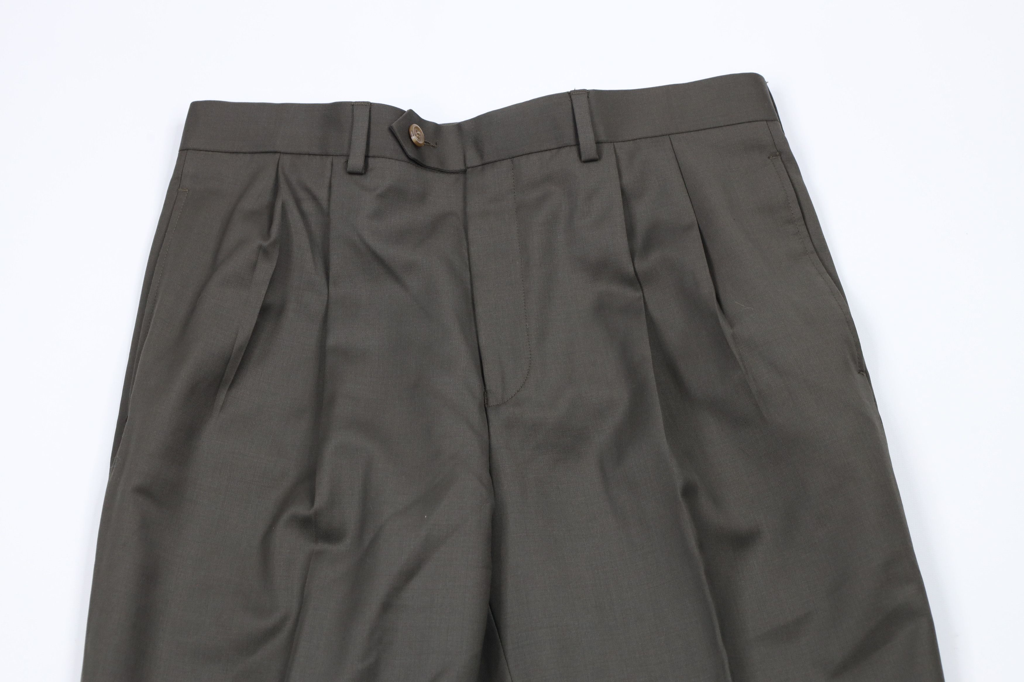Ralph Lauren Vintage 90s Ralph Lauren Cashmere Wide Leg Chino Pants Green Size US 32 / EU 48 - 2 Thumbnail