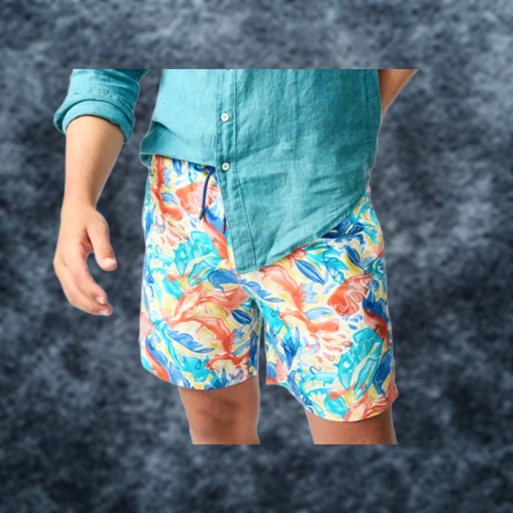 Rodd & Gunn Rodd & Gunn Swim Trunks Mens L Multicolor MT Wellington 6.3" Lined Shorts Trunks Beach Vacation Pockets Drawstring Elastic Waist Above-the-Knee Size US 33 - 1 Thumbnail