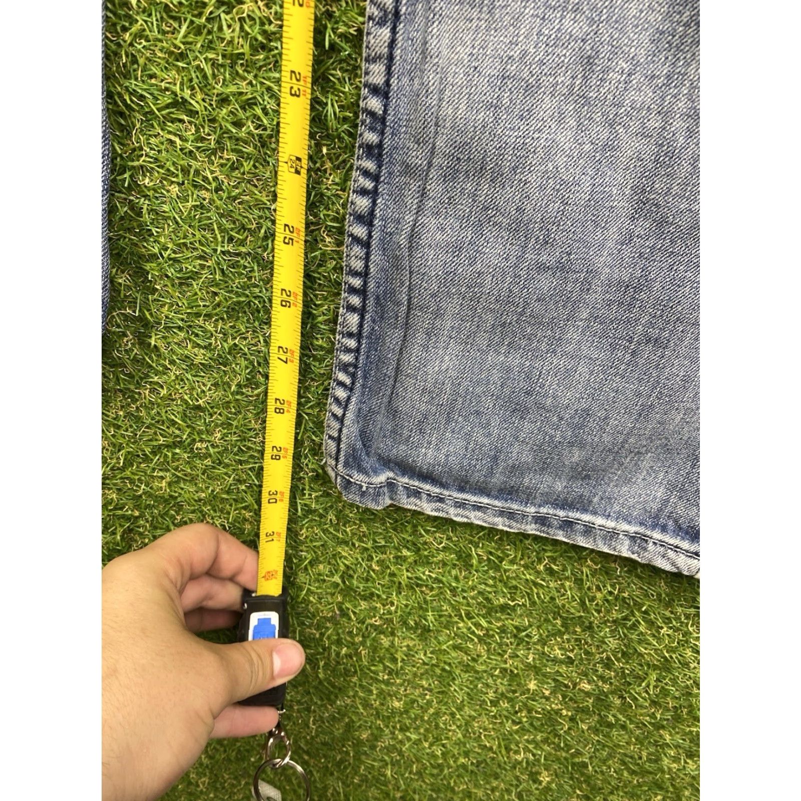 Vintage Helix Jeans Mens 30x30 Straight Leg Baggy Skater Y2K Buckle Cross Grunge Punk Jeans Size US 30 / EU 46 - 6 Thumbnail