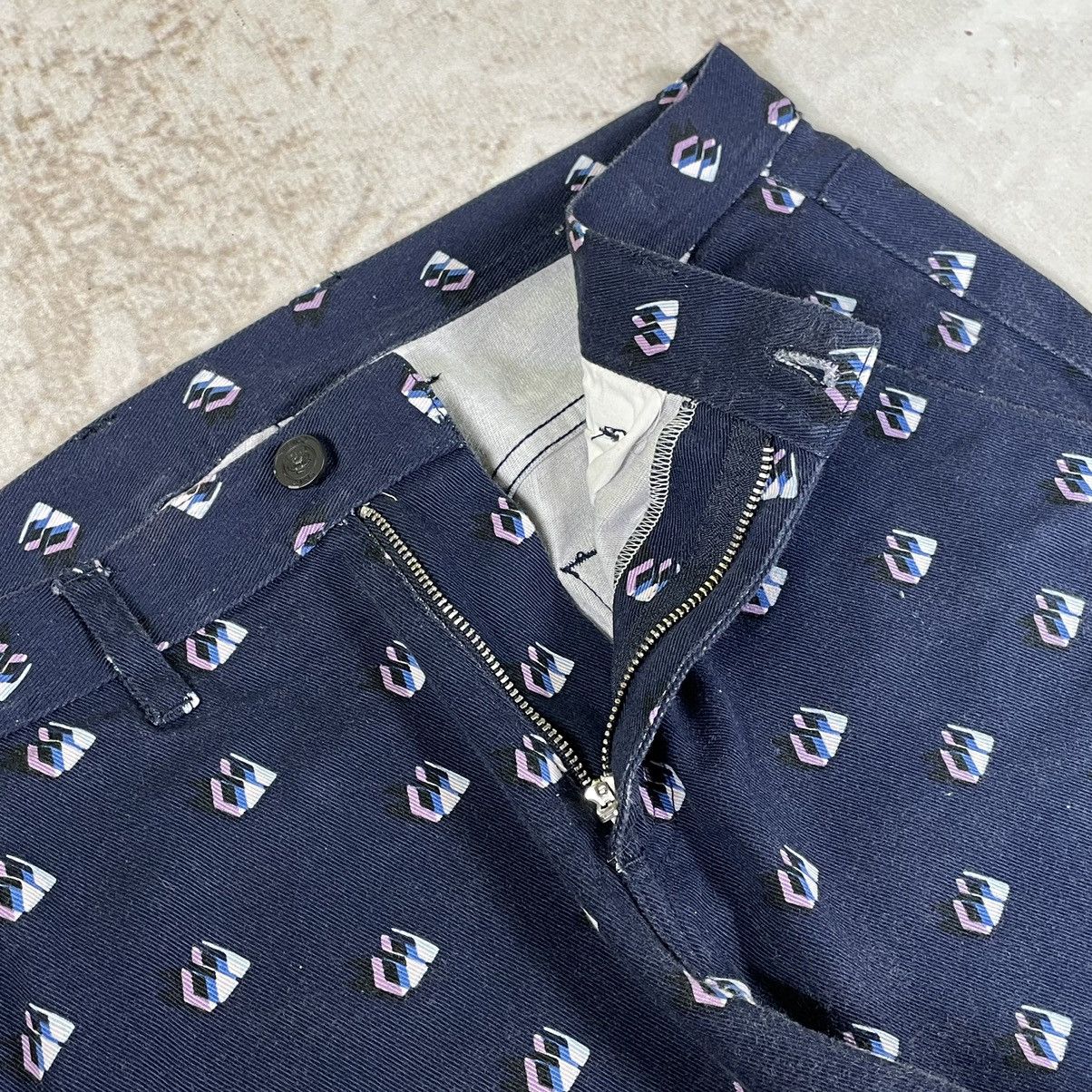 Kenzo Kenzo Paris Monogram Geometric Print Slim Fit Denim Pants Size US 33 - 8 Thumbnail