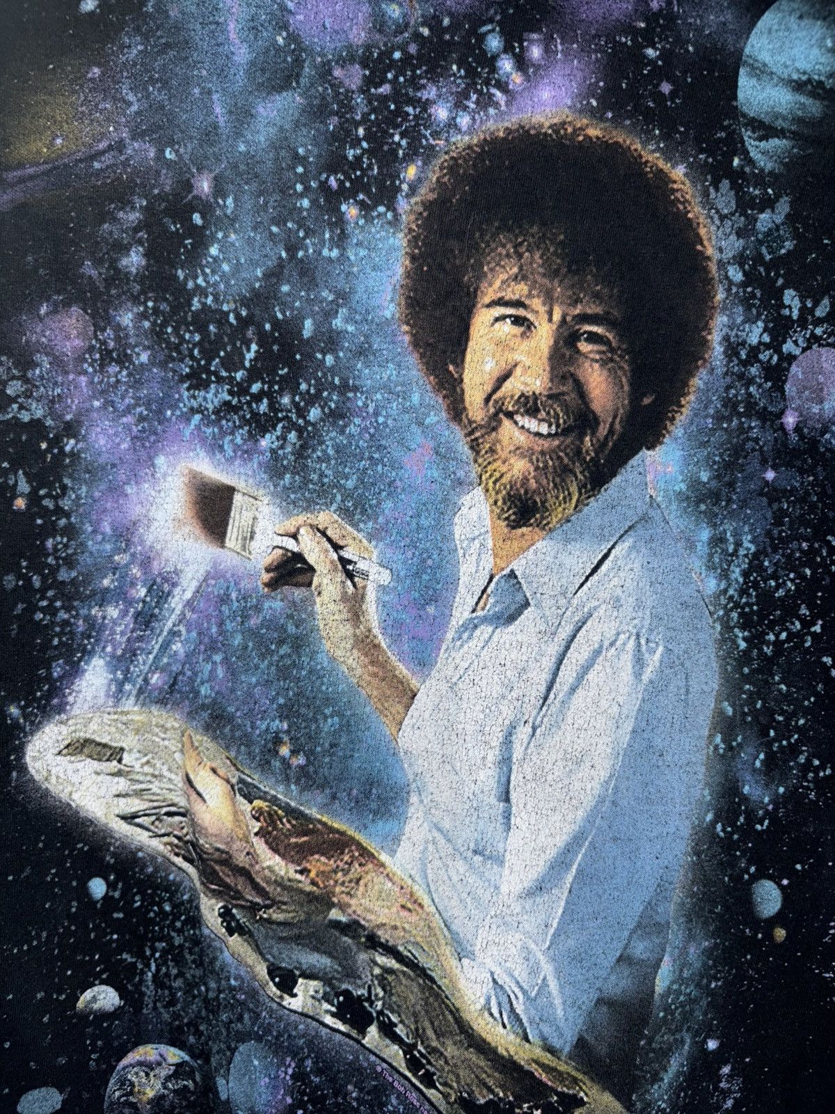 Vintage Vintage Bob Ross Magic Space Galaxy T-Shirt Size US S / EU 44-46 / 1 - 5 Thumbnail