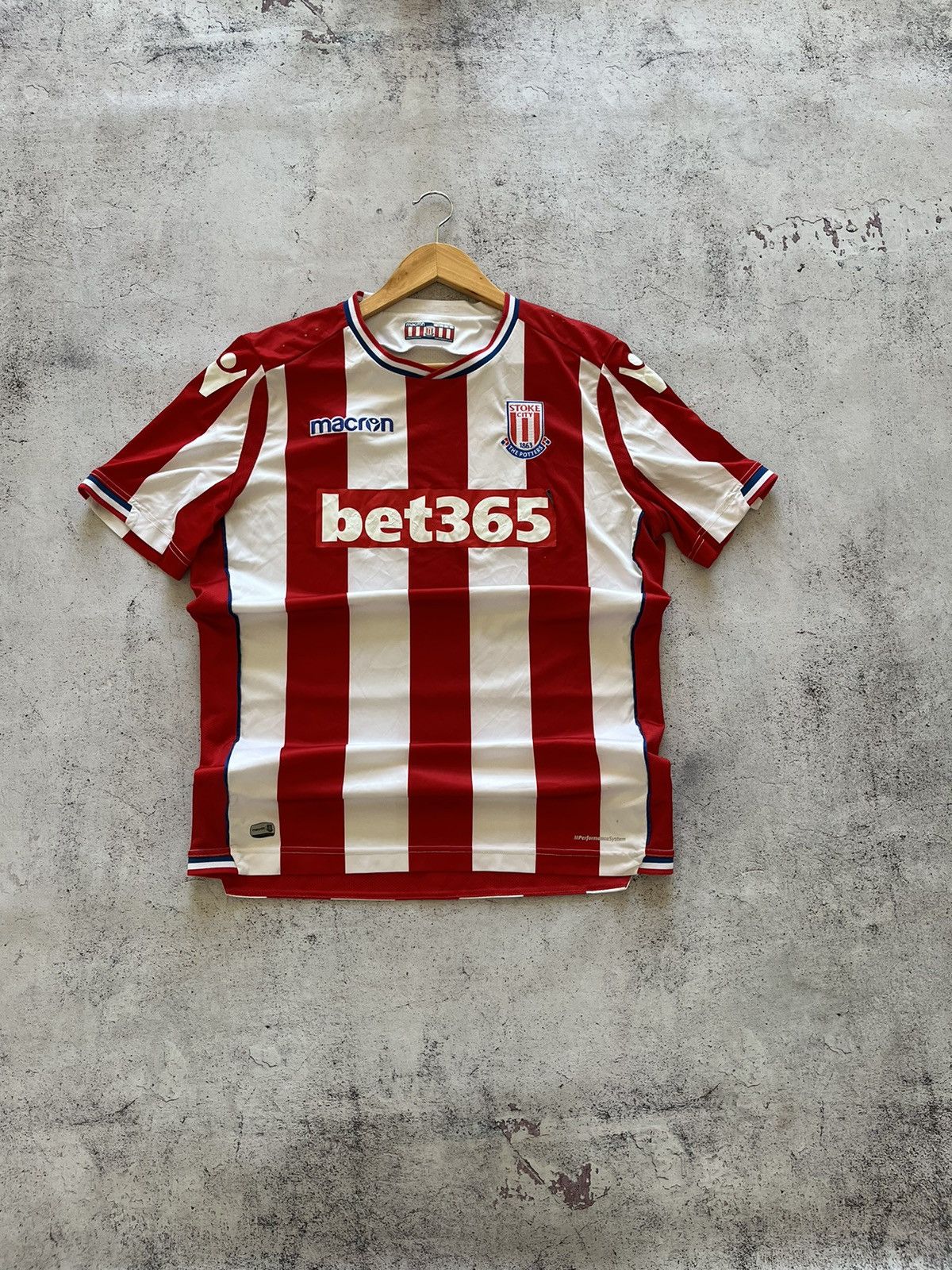 Macron MACRON STOKE CITY 2020/2021 HOME SOCCER JERSEY,FOOTBALL Size US XL / EU 56 / 4 - 1 Thumbnail