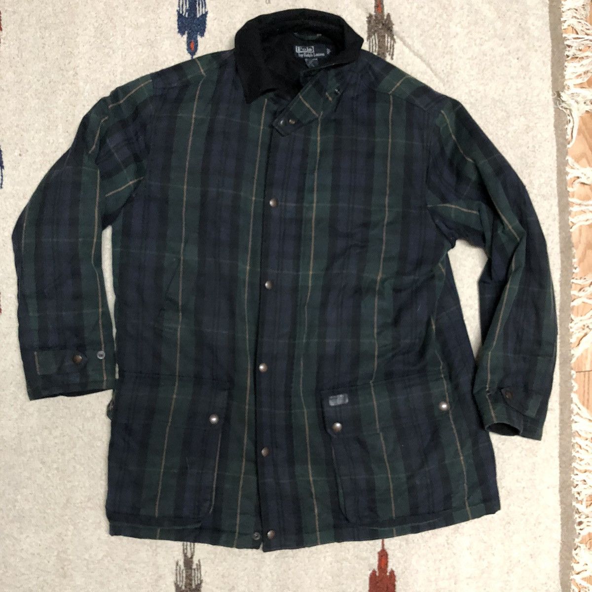 Polo Ralph Lauren × RRL Ralph Lauren × Vintage Tartan Ralph chore coat wax RL polo jacket Barbour like Size US L / EU 52-54 / 3 - 3 Thumbnail