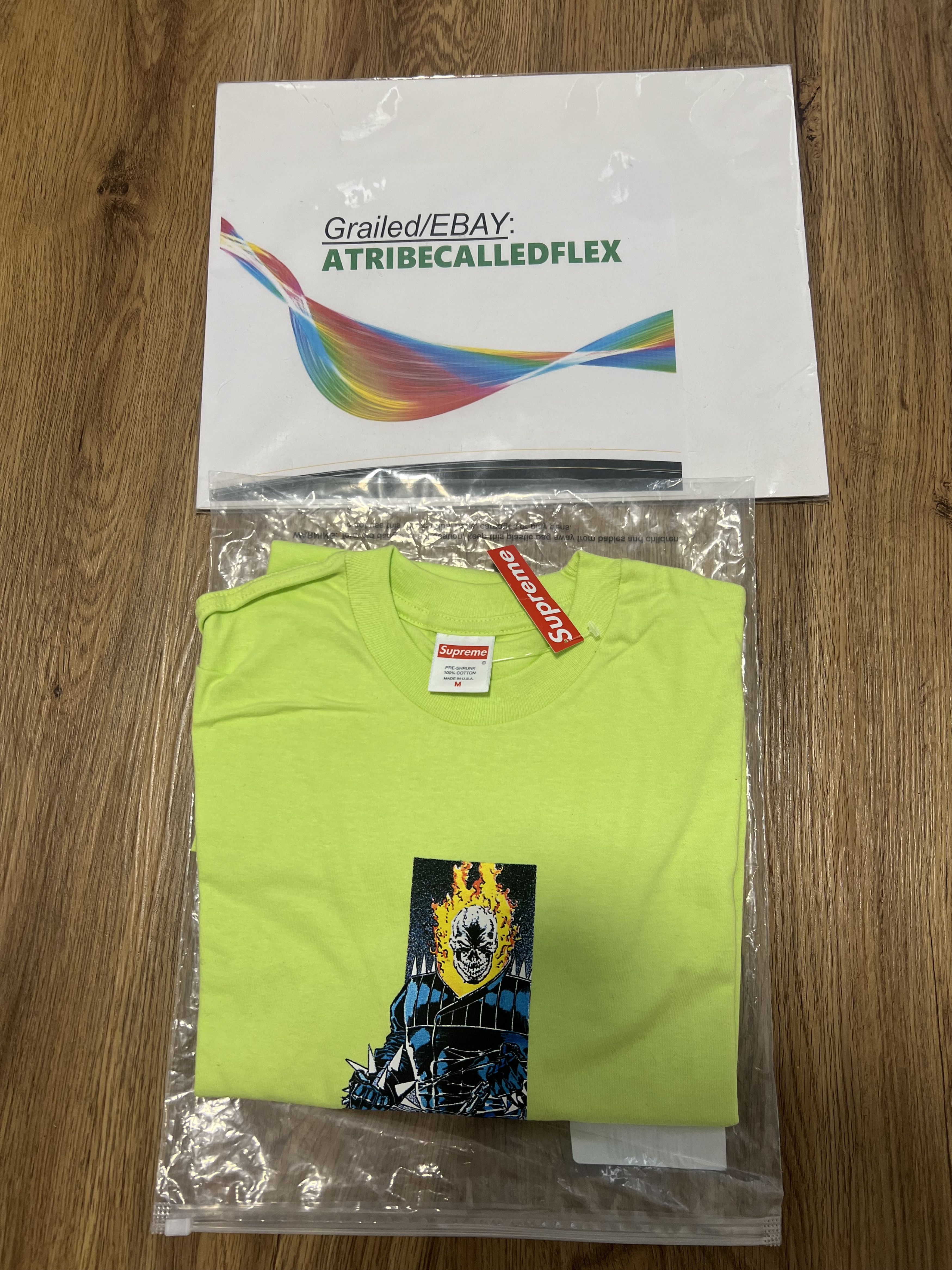 Supreme Supreme Ghost Rider Tee in Neon Green Size Medium Size US M / EU 48-50 / 2 - 1 Thumbnail