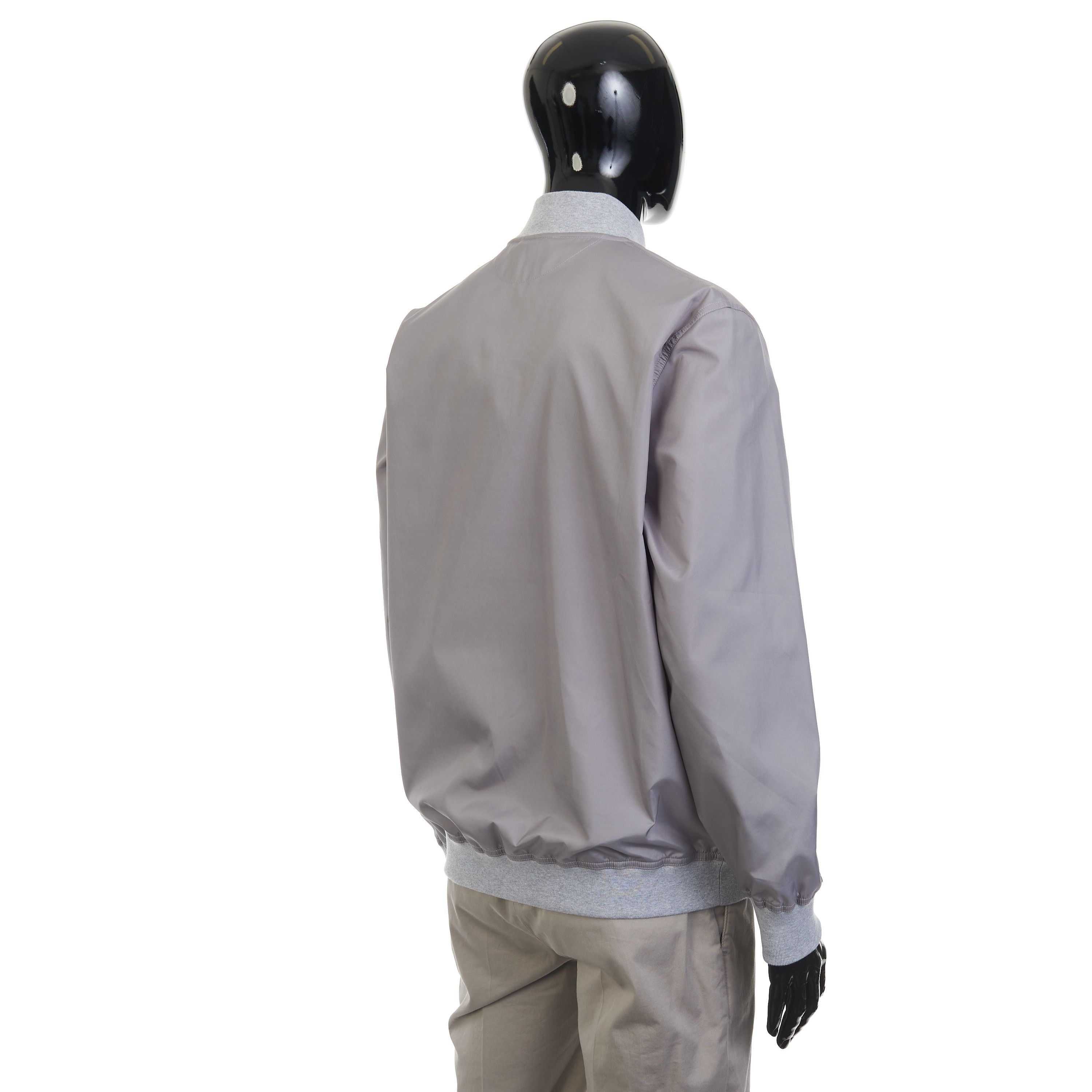 Brunello Cucinelli Gray Nylon Outerwear Jacket - Logo Size US L / EU 52-54 / 3 - 6 Thumbnail