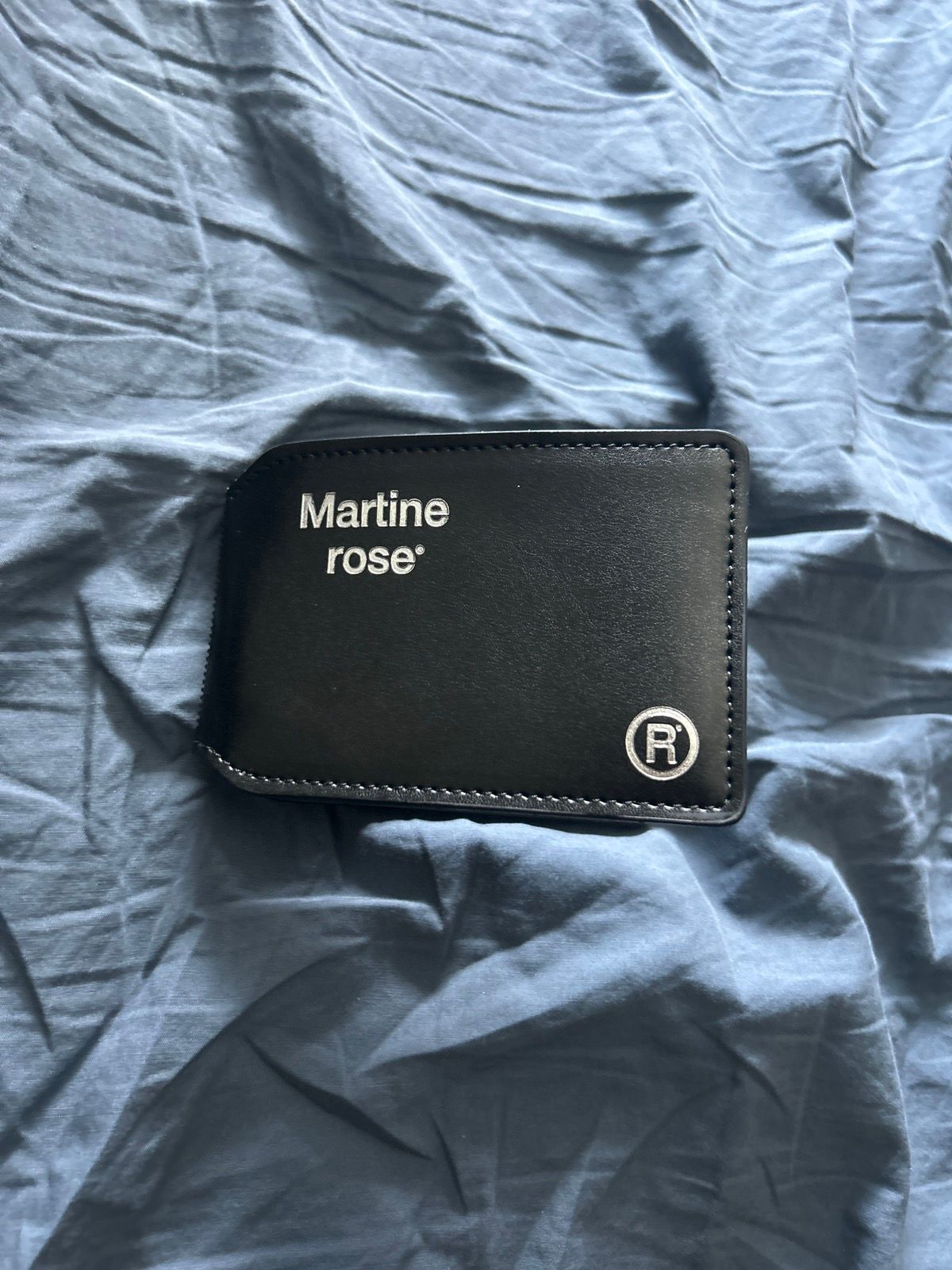 Pre-owned Martine Rose Foldable Wallet In Black