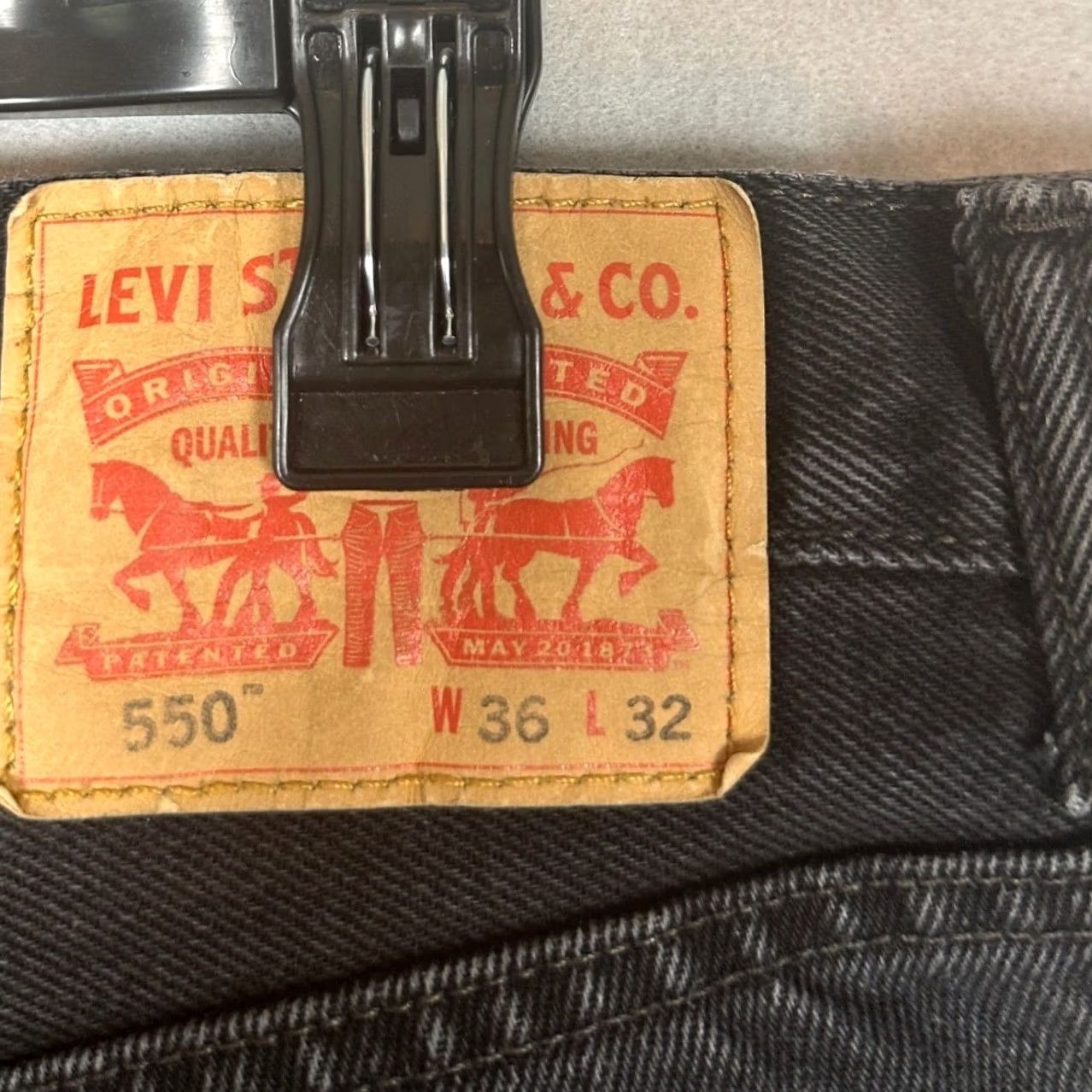 Levi's Levi'S 550 Jeans Men Black Fit Relaxed Straight 5-Pocket Denim Size US 36 / EU 52 - 3 Thumbnail