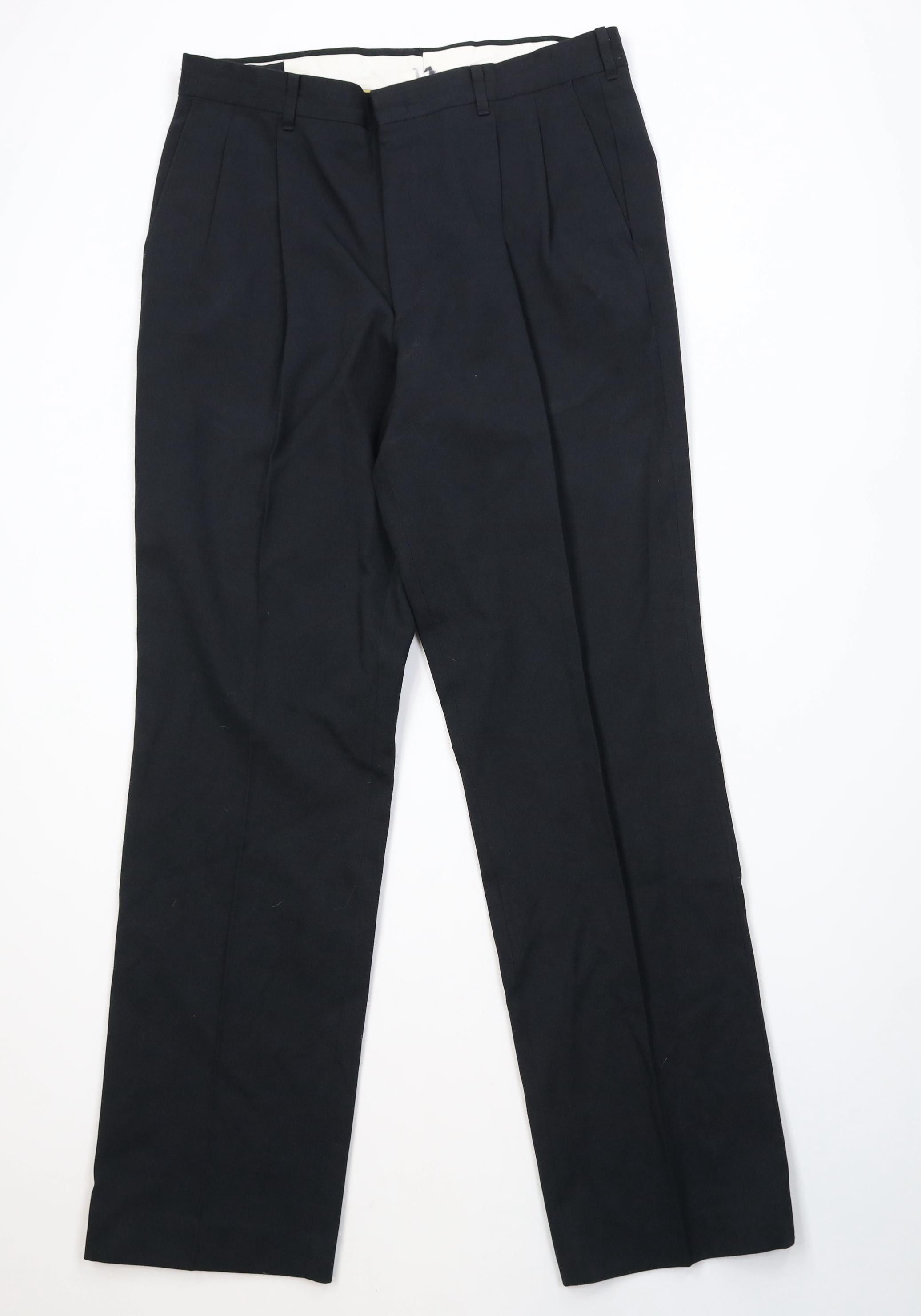 Vintage Vintage 90s Streetwear Knit Chino Pants Trousers Black Size US 32 / EU 48 - 1 Thumbnail