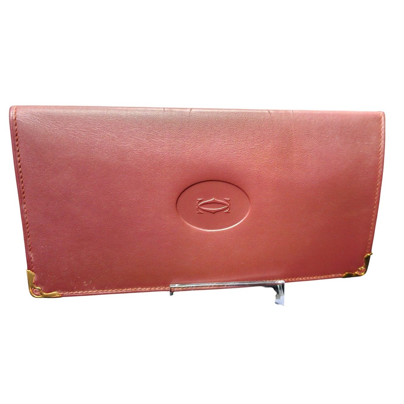 Cartier Cartier Vintage Bi-fold Long Wallet Bordeaux Red Size ONE SIZE - 1 Thumbnail