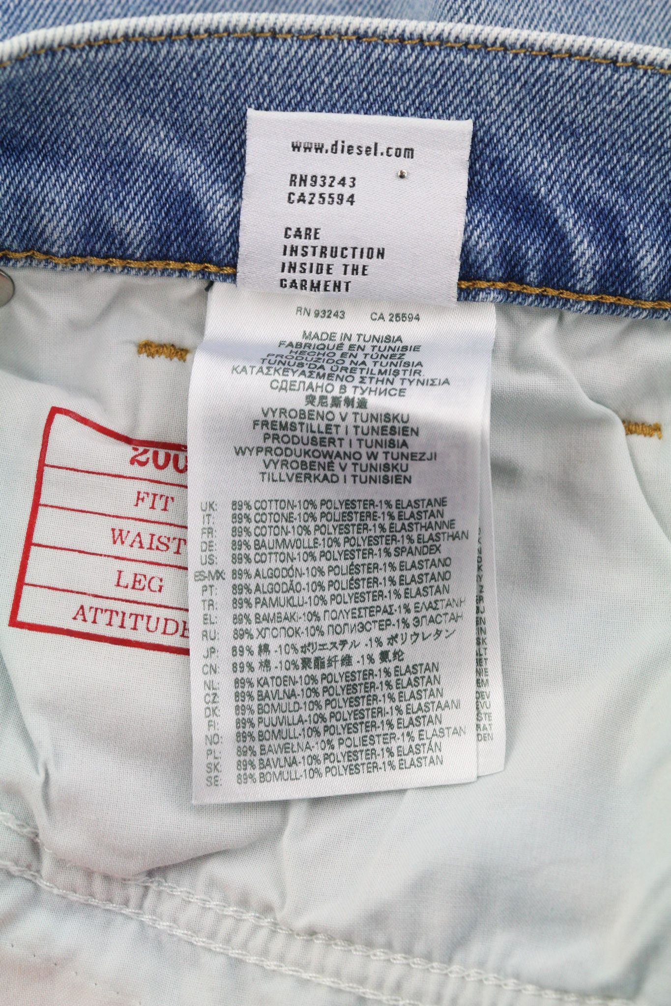 Diesel 2005 D-FINING 9B92S W32/L32 Tapered Denim 40398 Size US 32 / EU 48 - 9 Thumbnail