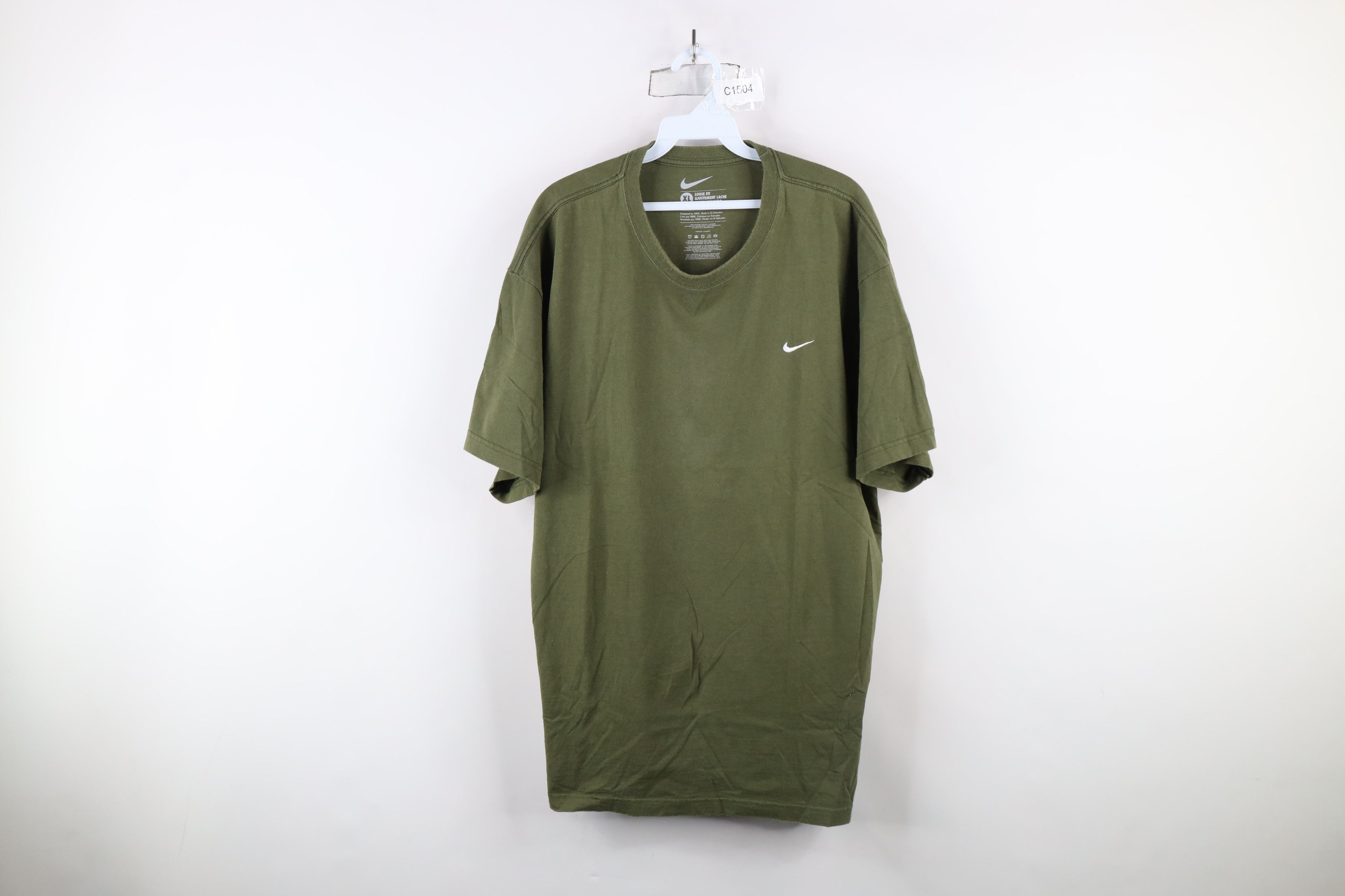 Nike × Vintage Vintage Y2K Nike Fit Travis Scott Mini Swoosh T-Shirt Green Size US XL / EU 56 / 4 - 1 Thumbnail