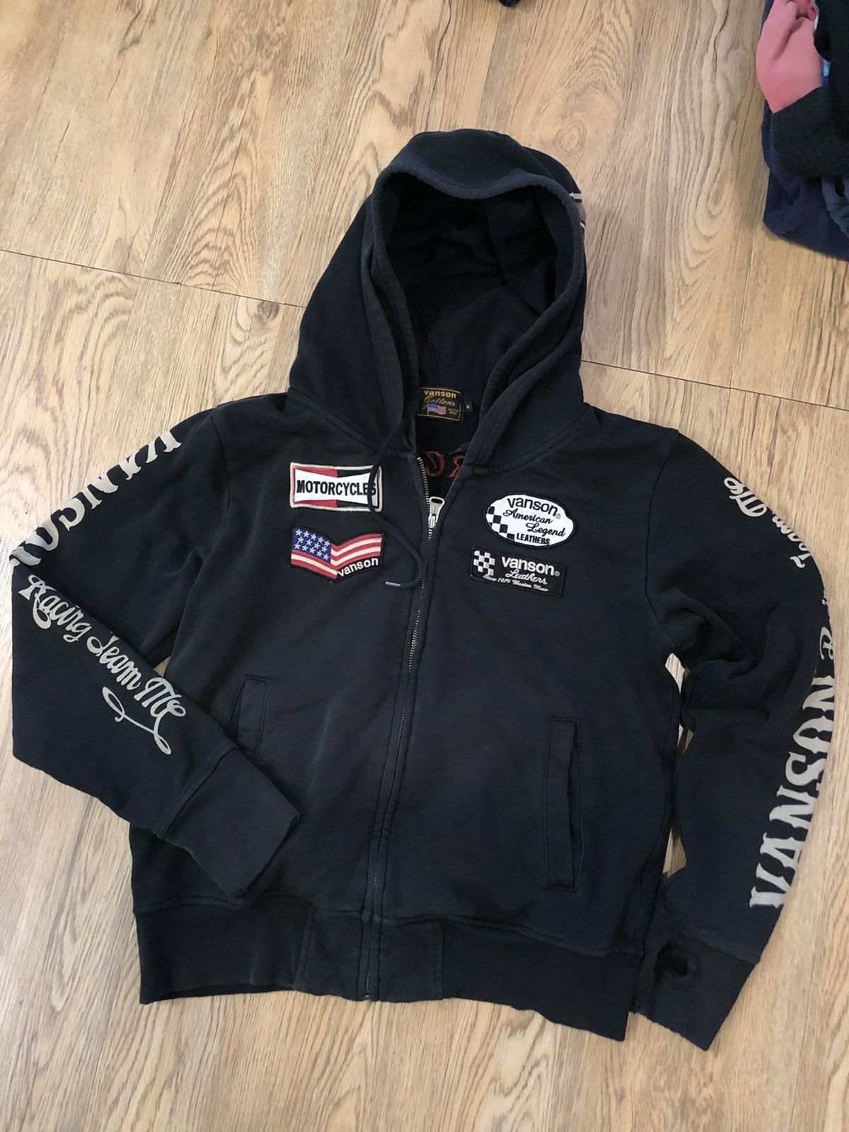 Vanson Leathers Vanson Leather fade zipper hoodie Size US M / EU 48-50 / 2 - 9 Thumbnail