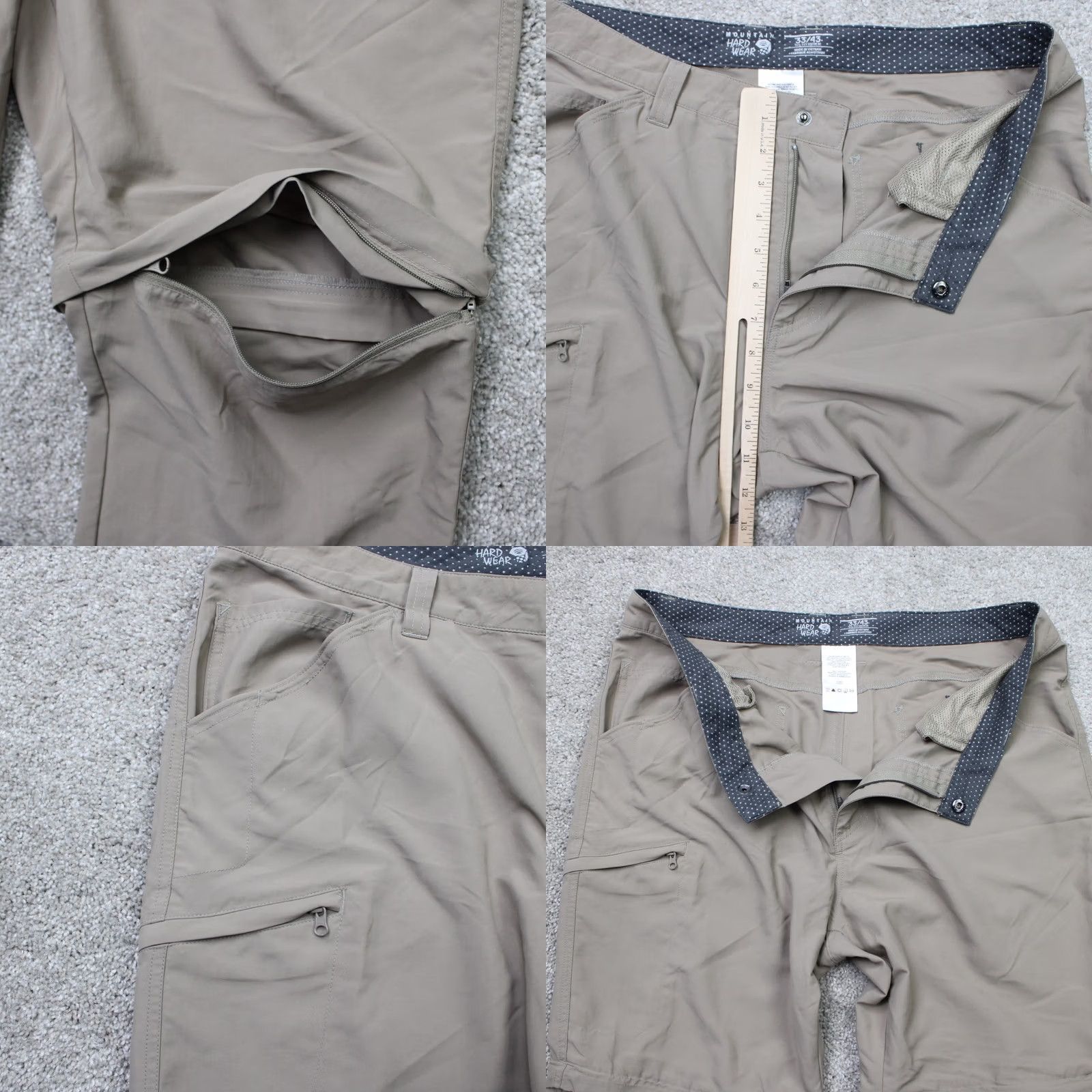 Mountain Hardwear Mountain Hardwear Jeans Mens 33x32 Beige Mountain Hardwear Jeans Mens 33x32 Beige Cargo Nylon Stretch 90s USA Mens Size US 33 - 8 Thumbnail
